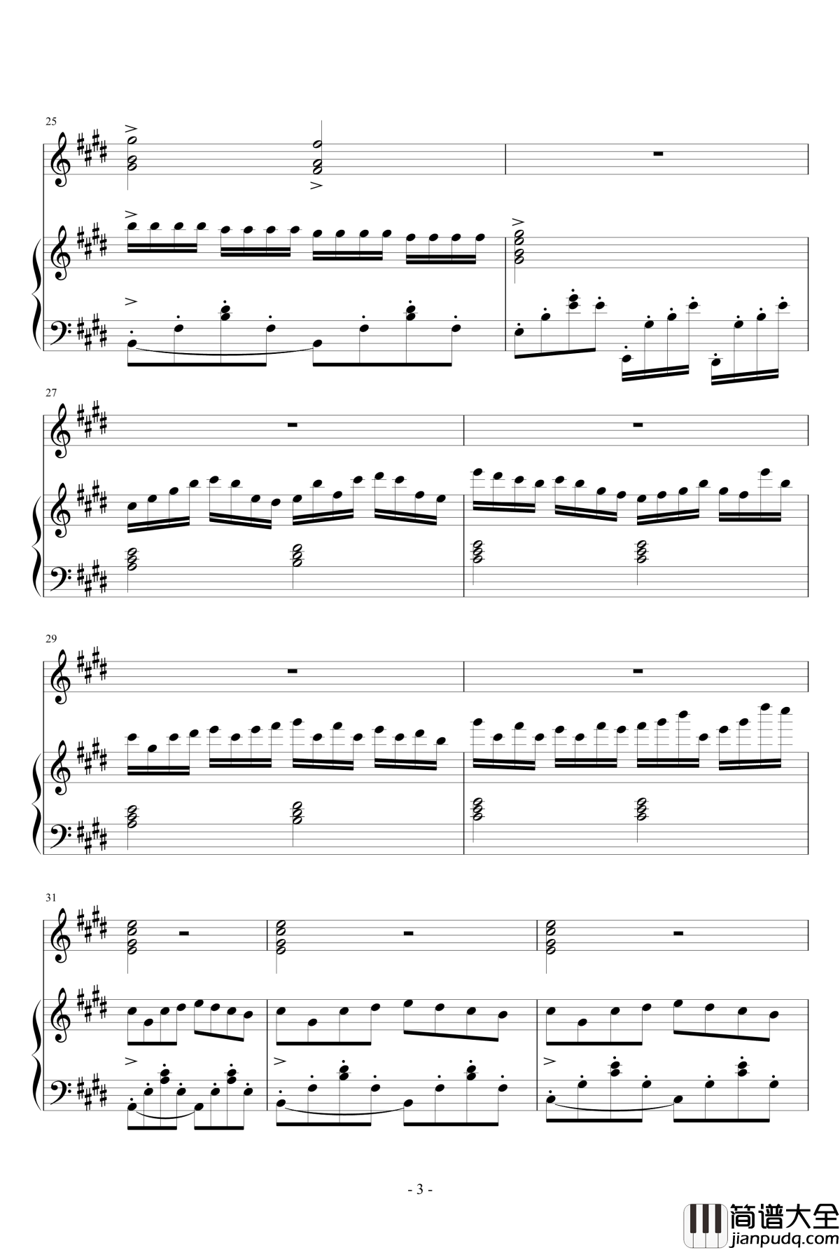 憧憬的开始钢琴谱_愉乐星x、怜乐_快手族长