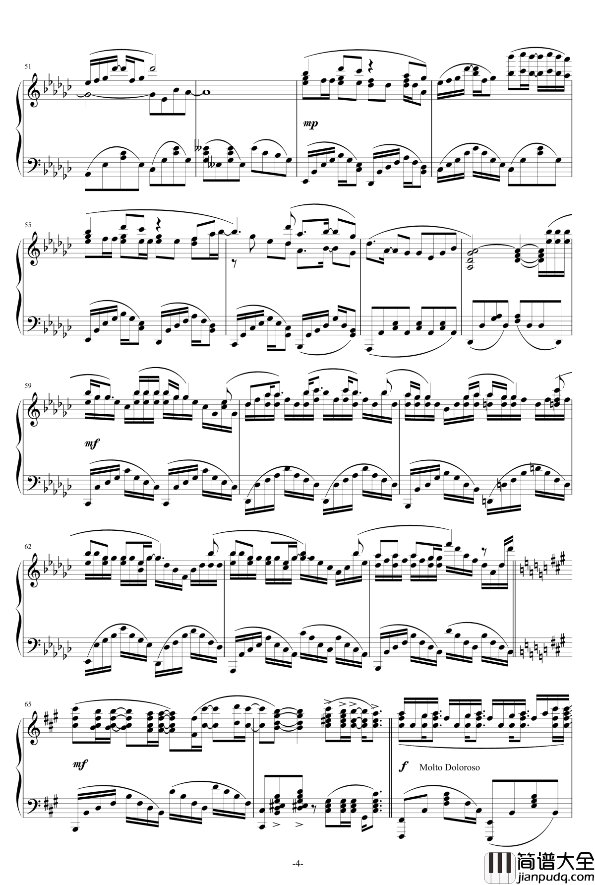 夏雪冬花夏雪密会ED完整版钢琴谱_Aimer_夏雪密会