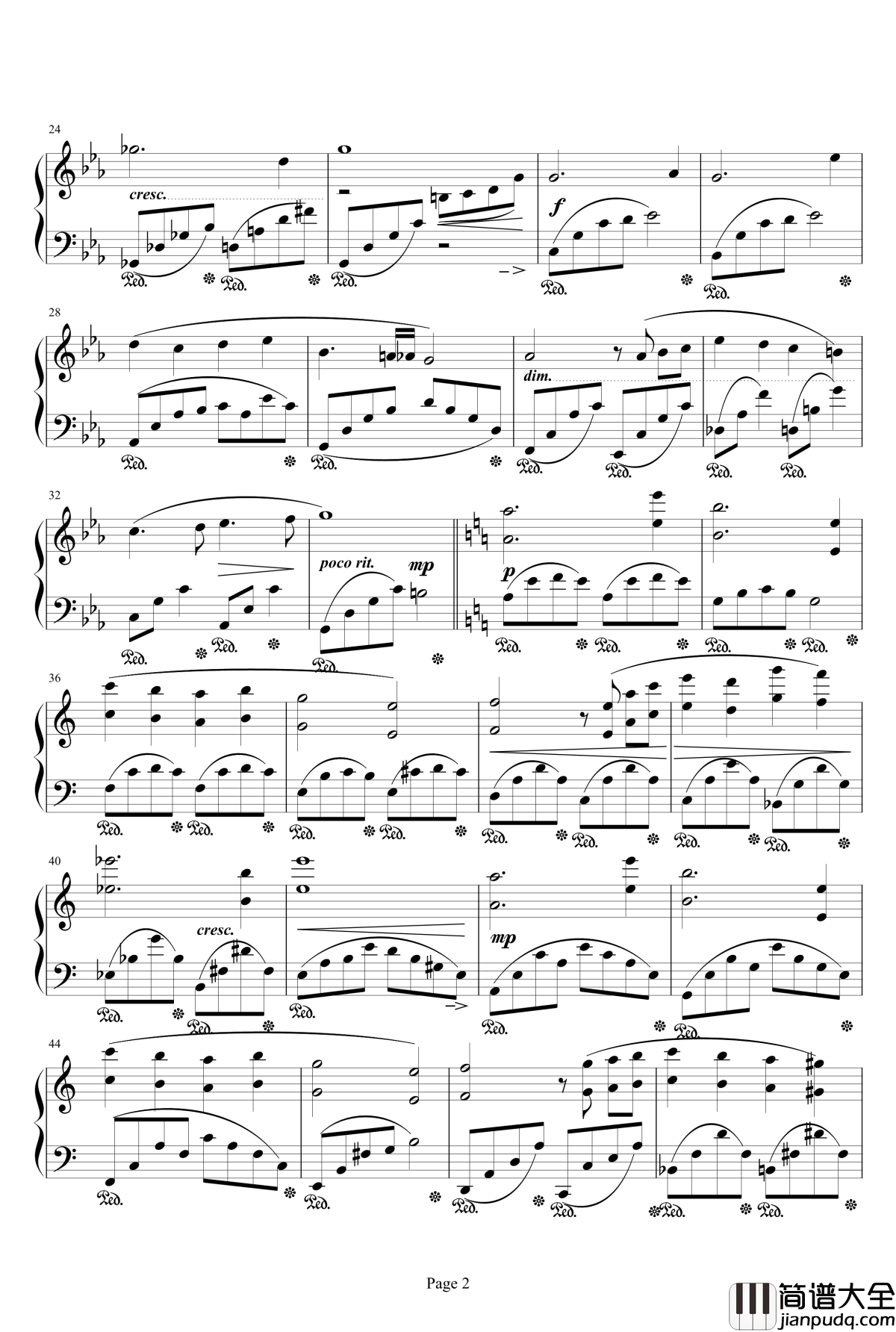 最终幻想FF2Main_Theme钢琴谱_最终幻想