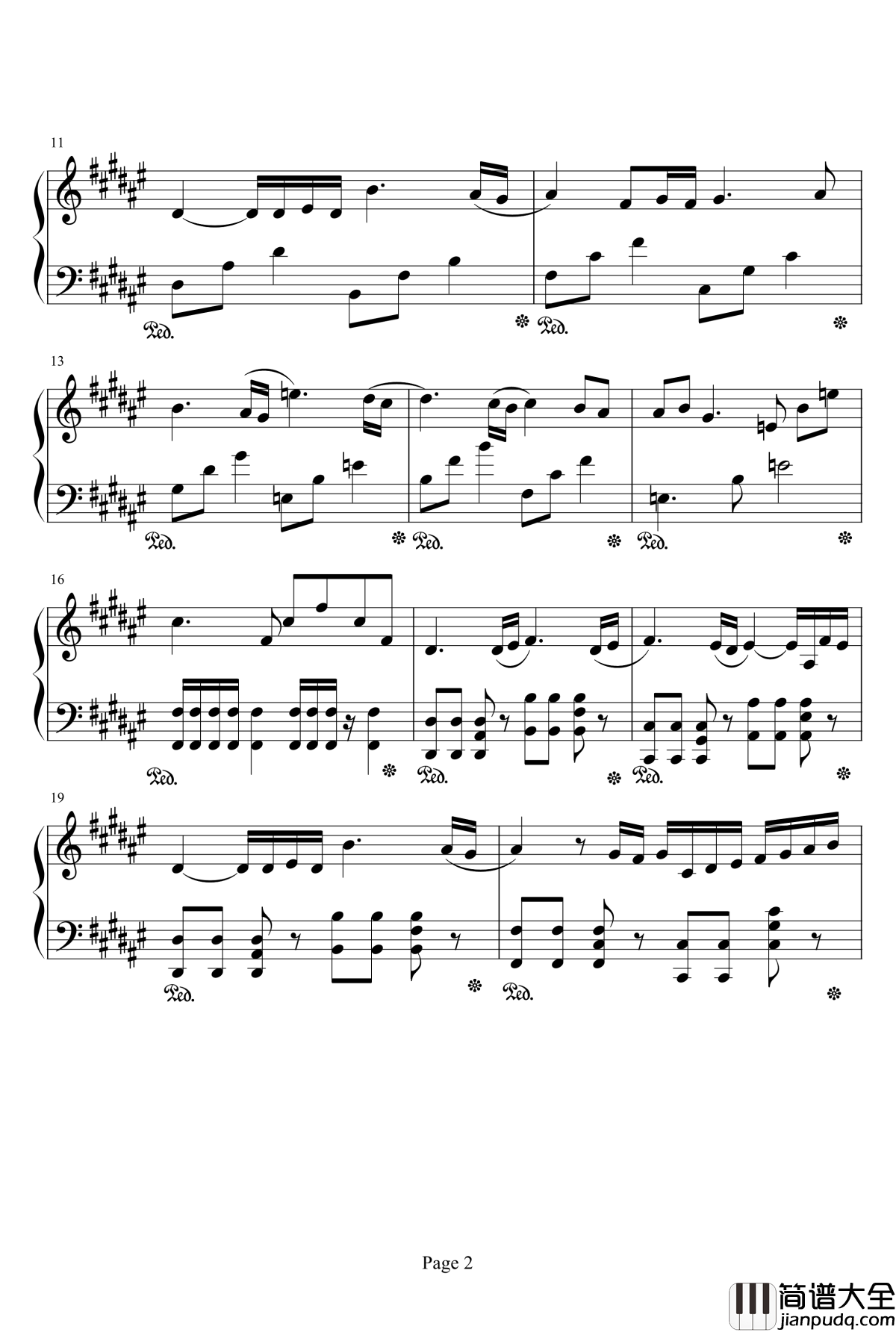 亡灵序曲钢琴谱_完整版_亡灵序曲