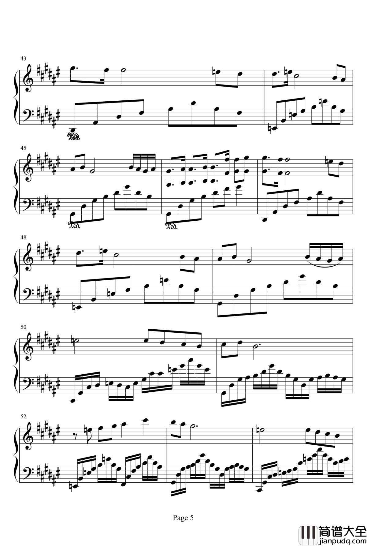 亡灵序曲钢琴谱_完整版_亡灵序曲