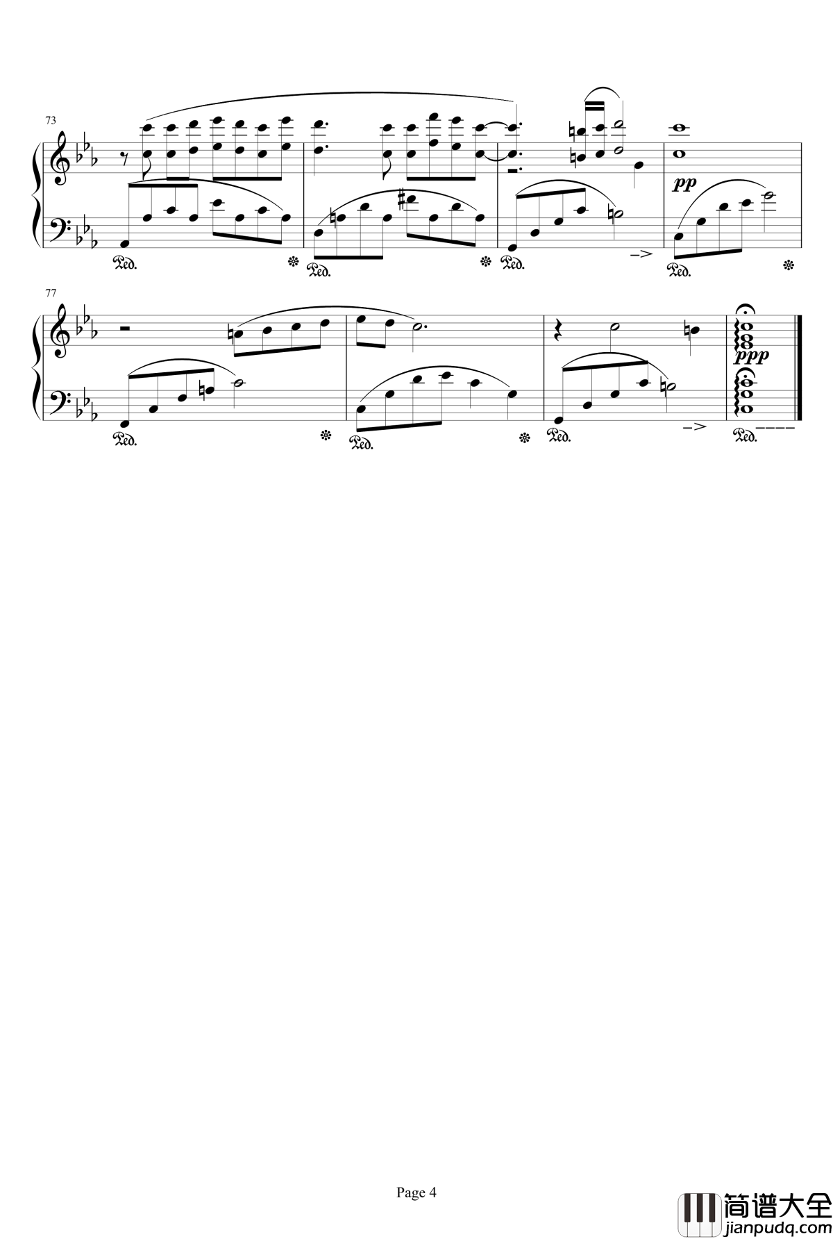 最终幻想FF2古城_钢琴谱_古城_最终幻想