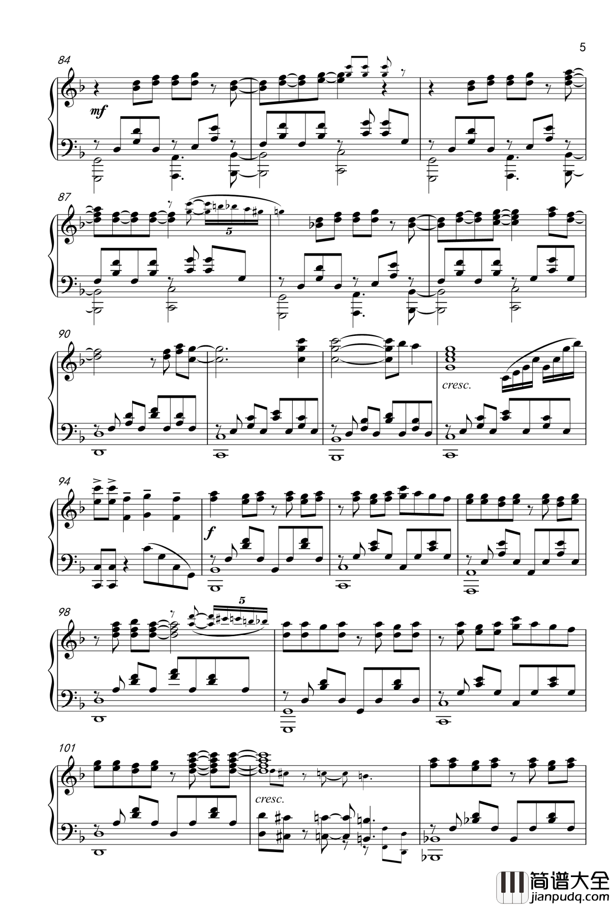 龙与虎ED2钢琴谱__オレンジ__Full_Ver._龙与虎