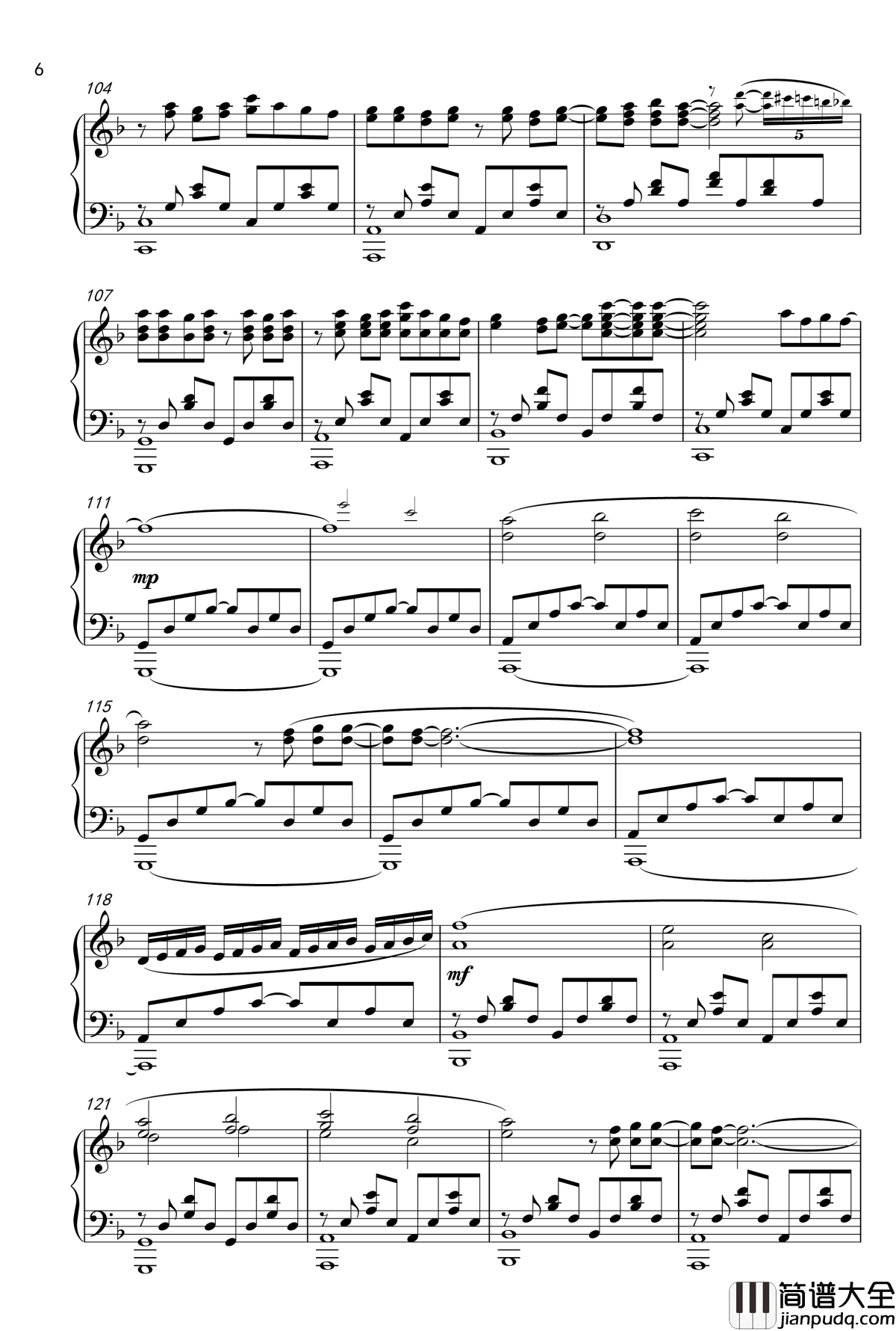 龙与虎ED2钢琴谱__オレンジ__Full_Ver._龙与虎