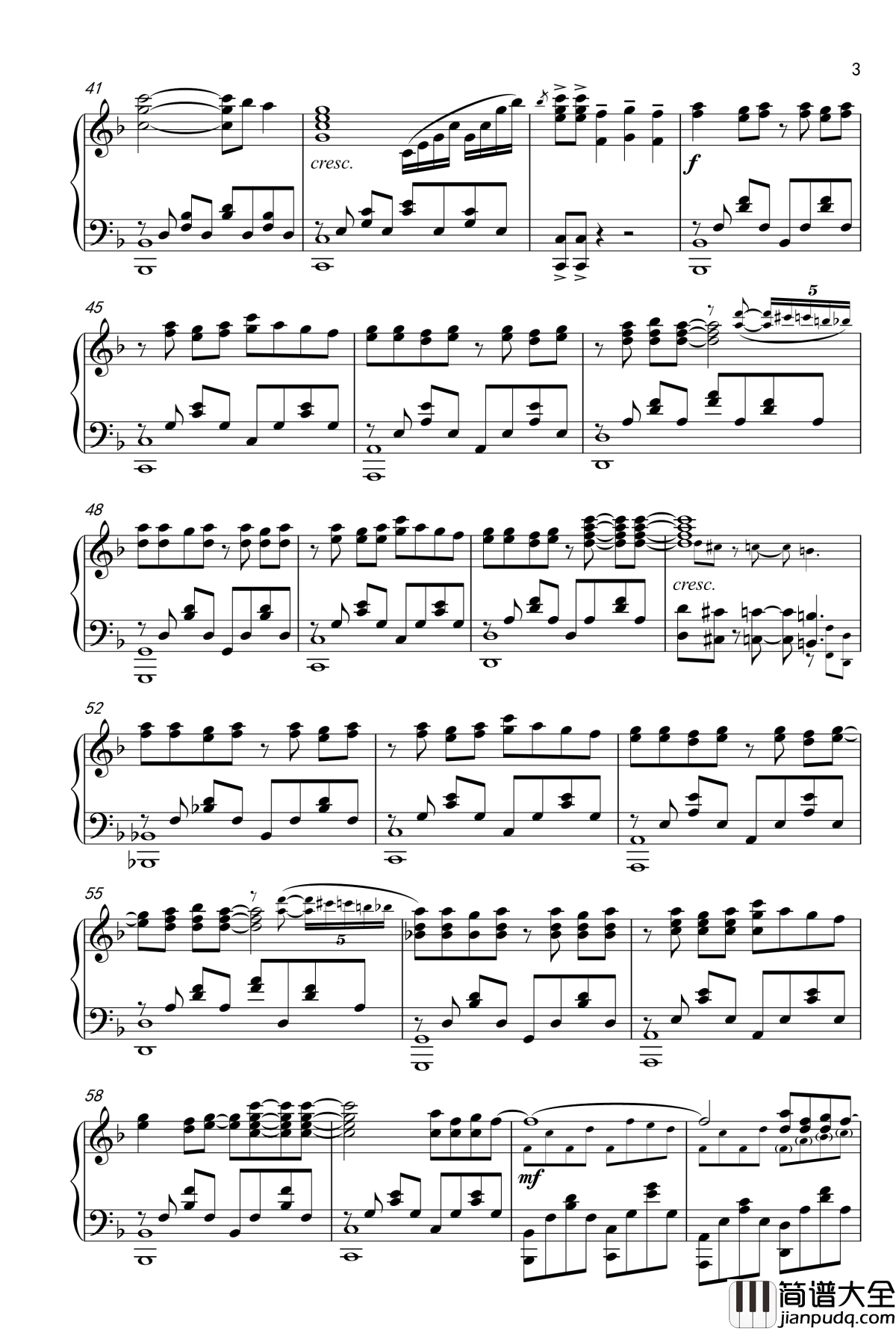 龙与虎ED2钢琴谱__オレンジ__Full_Ver._龙与虎