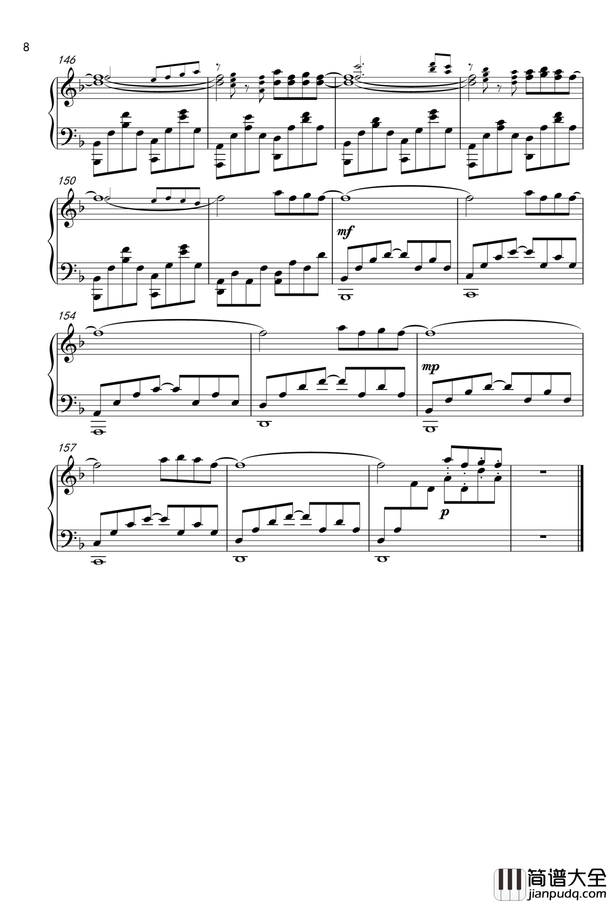 龙与虎ED2钢琴谱__オレンジ__Full_Ver._龙与虎