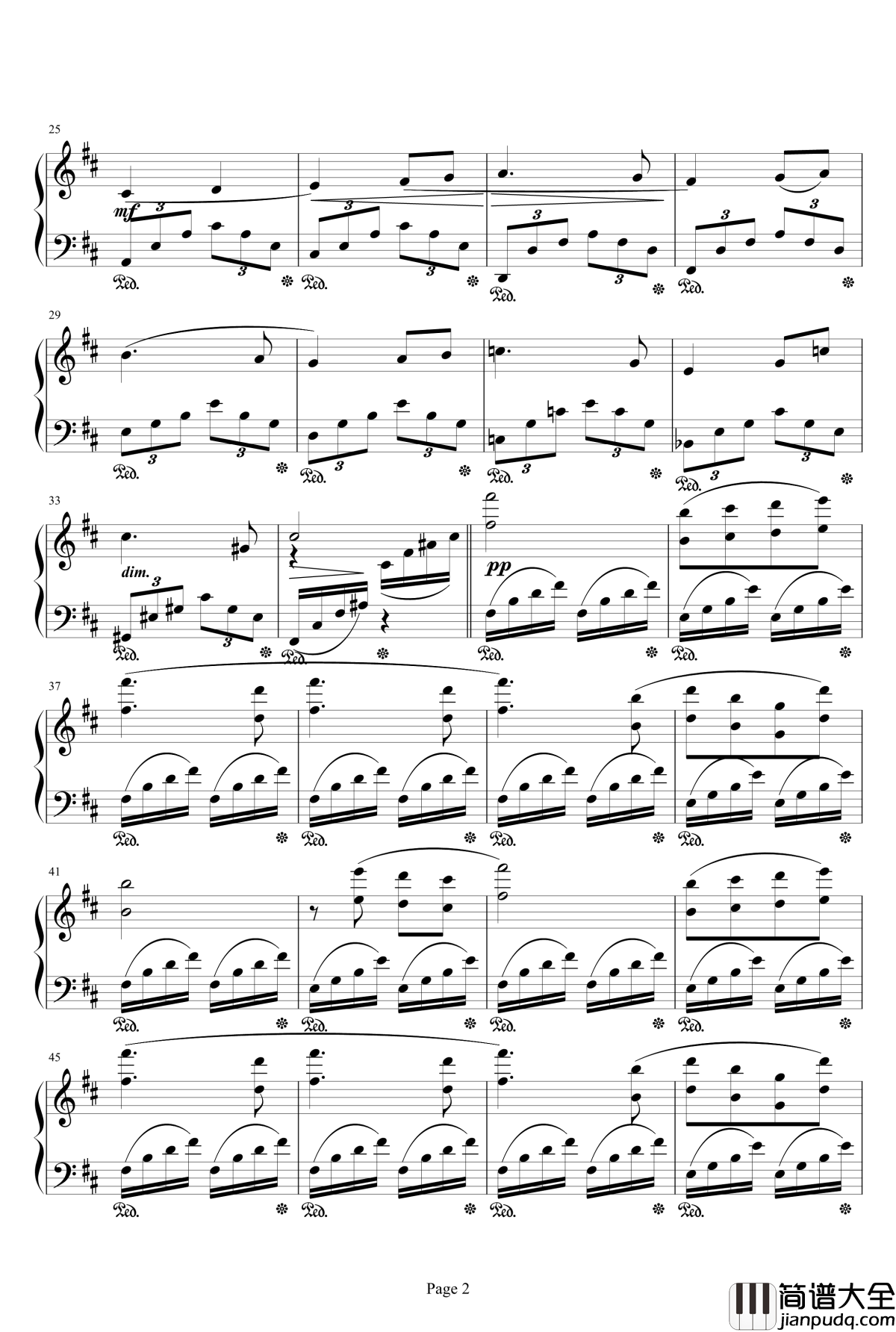 最终幻想FF2公主的诱惑钢琴谱_最终幻想