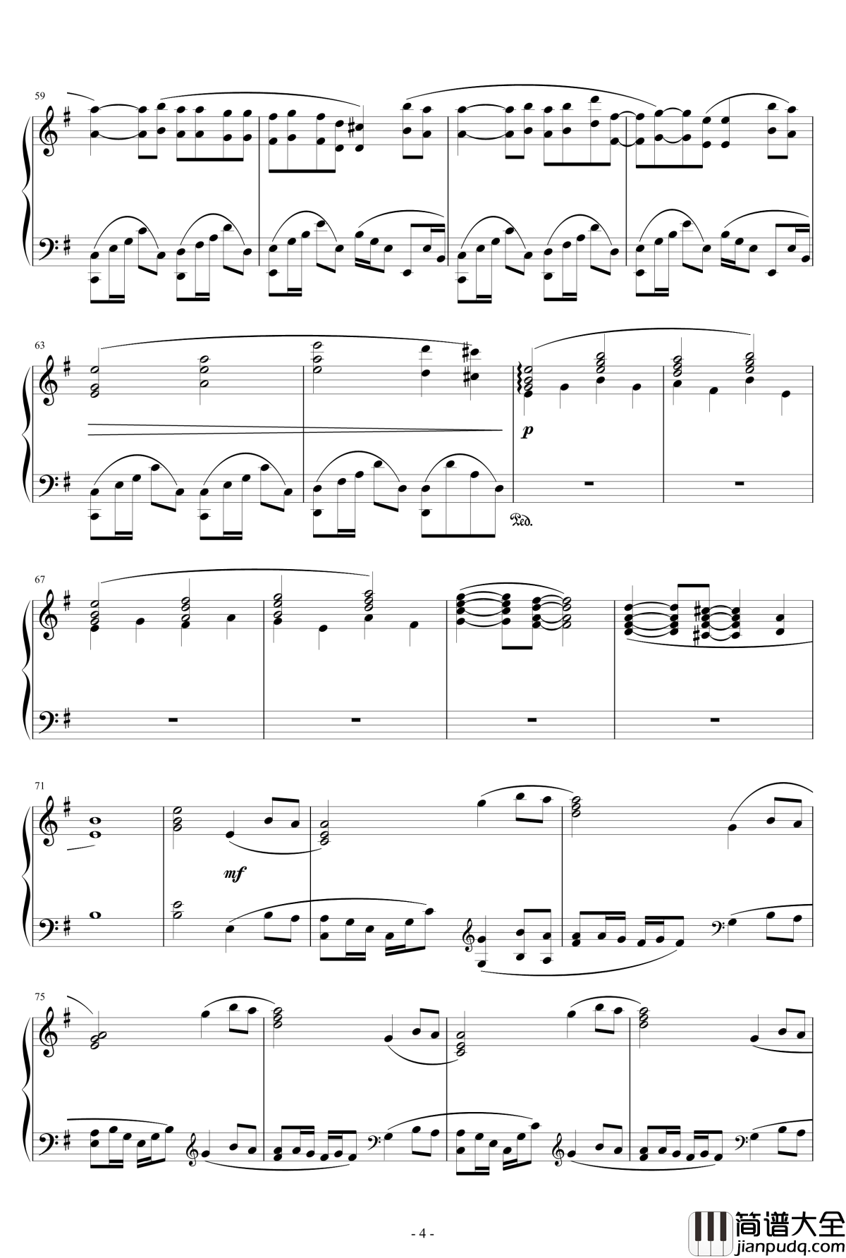 Oblivious第一章主题歌钢琴谱_空之境界