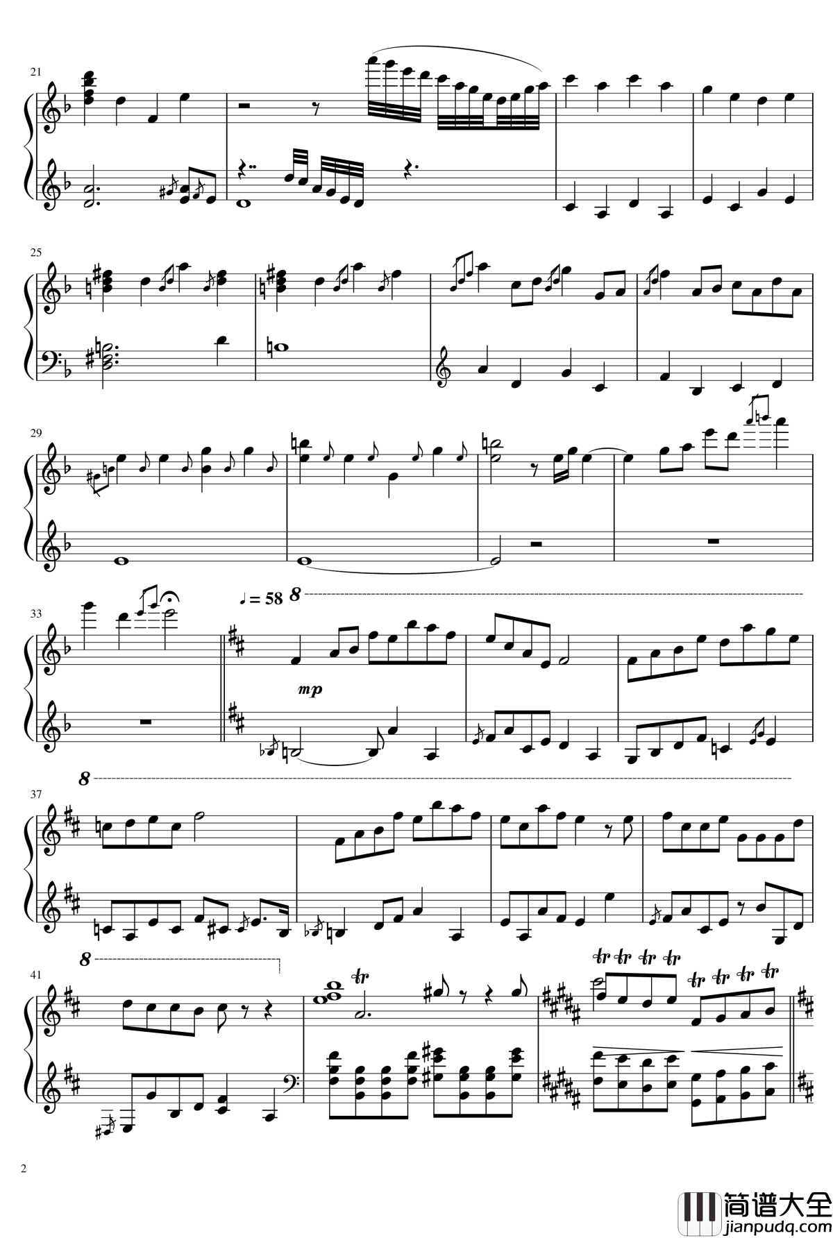 惊鸿舞钢琴谱_甄嬛传