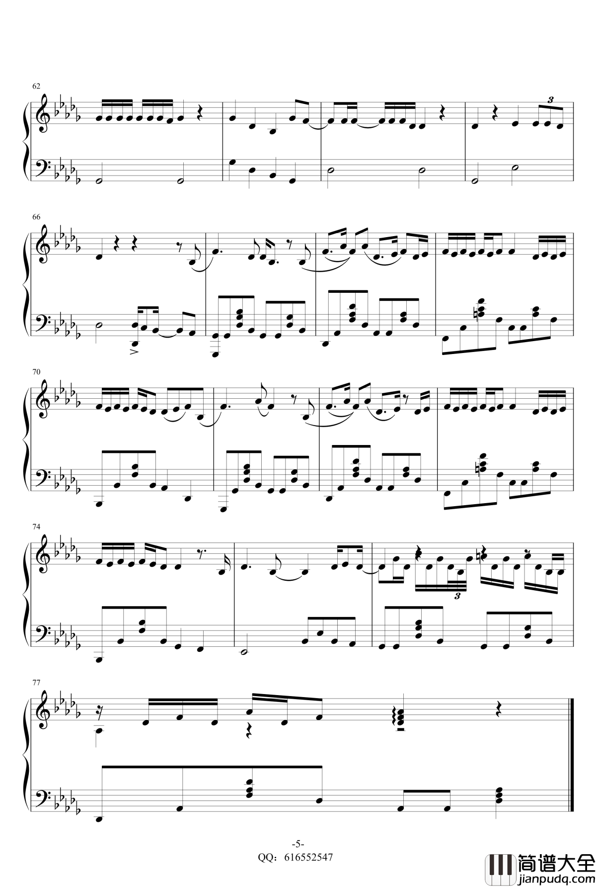 If_You钢琴谱_金龙鱼原声161114_BigBang