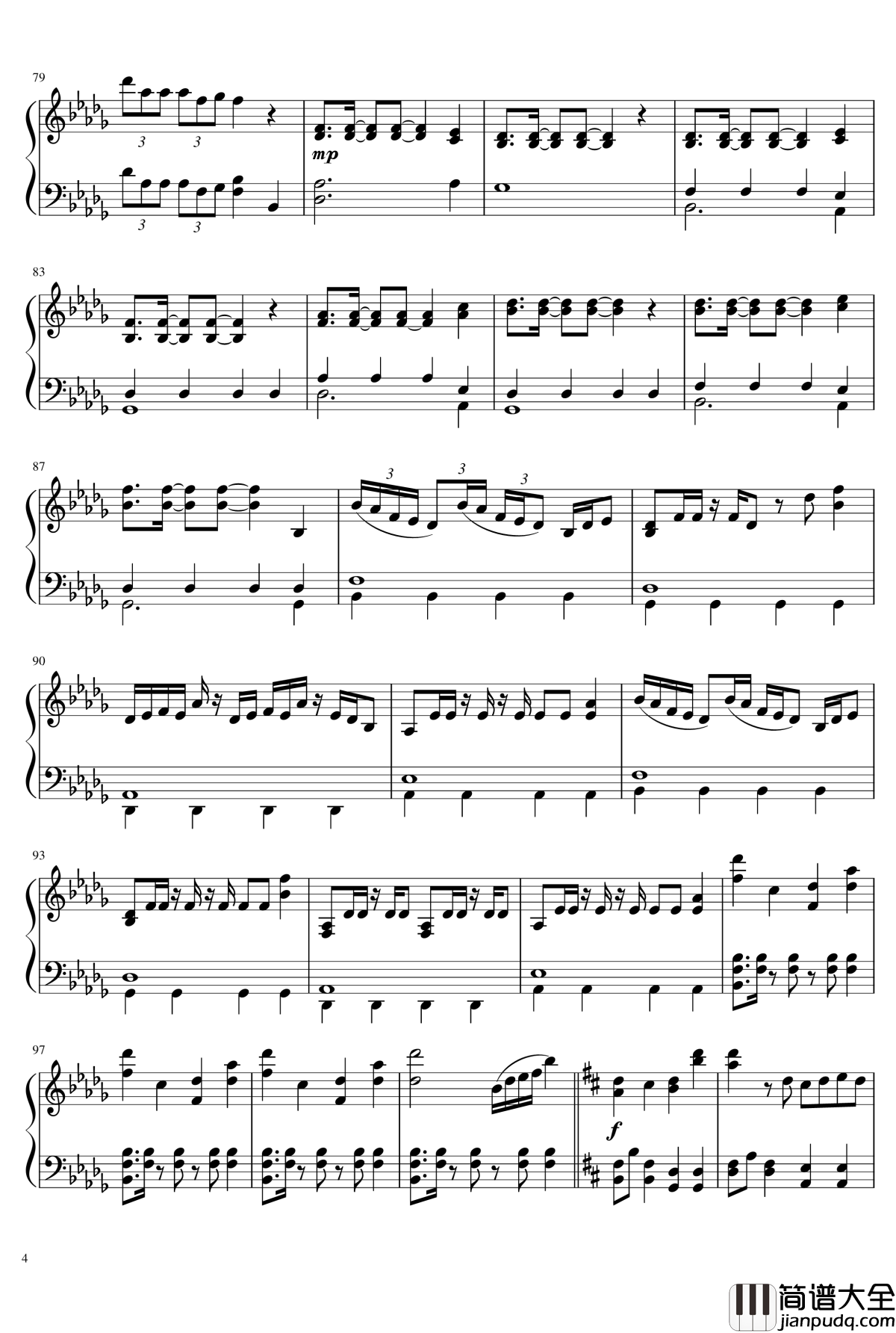 我们不战斗钢琴谱_僕たちは戦わない_AKB48