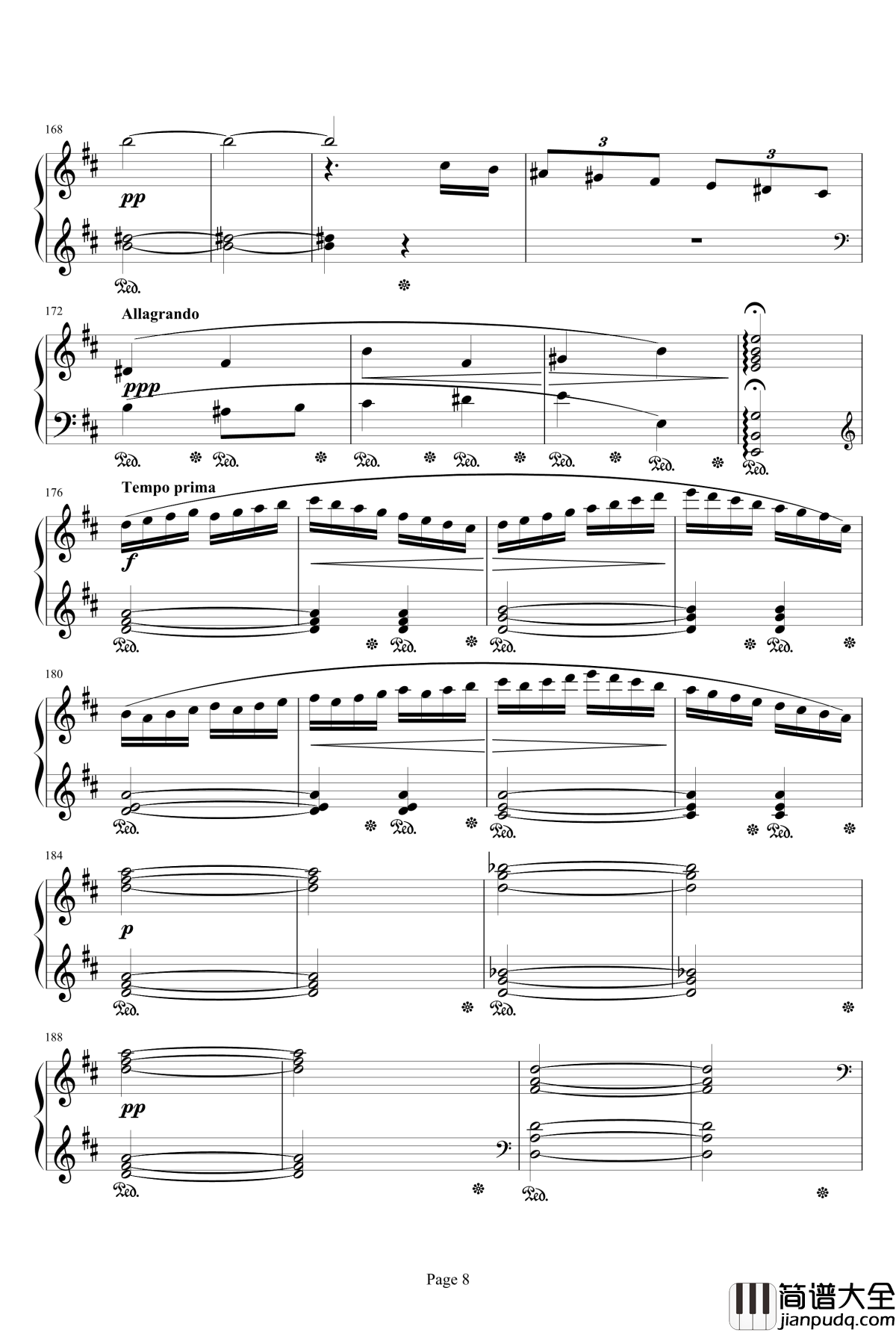 最终幻想FF3片尾曲钢琴谱_最终幻想