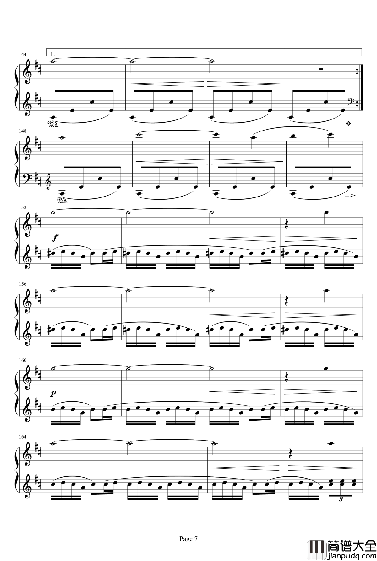 最终幻想FF3片尾曲钢琴谱_最终幻想