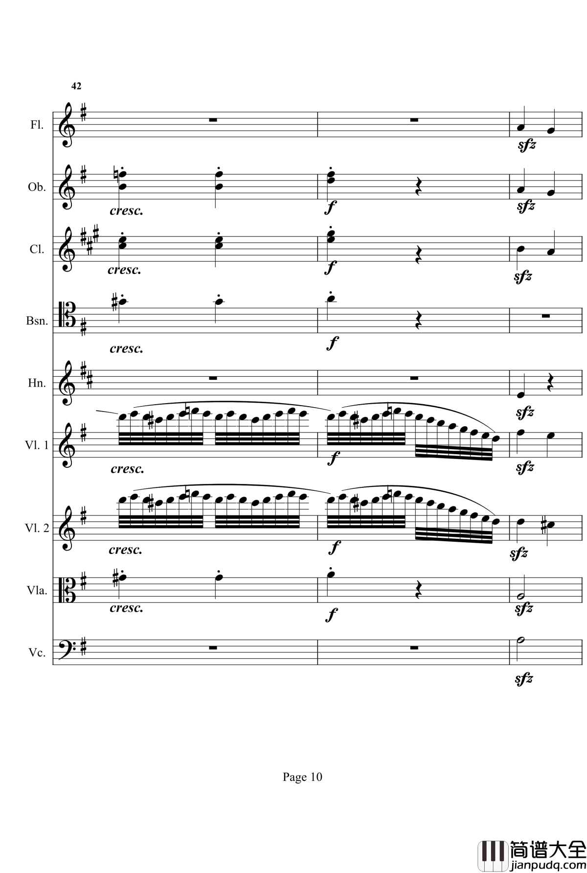 奏鸣曲之交响钢琴谱__第十首_Ⅰ_贝多芬_beethoven