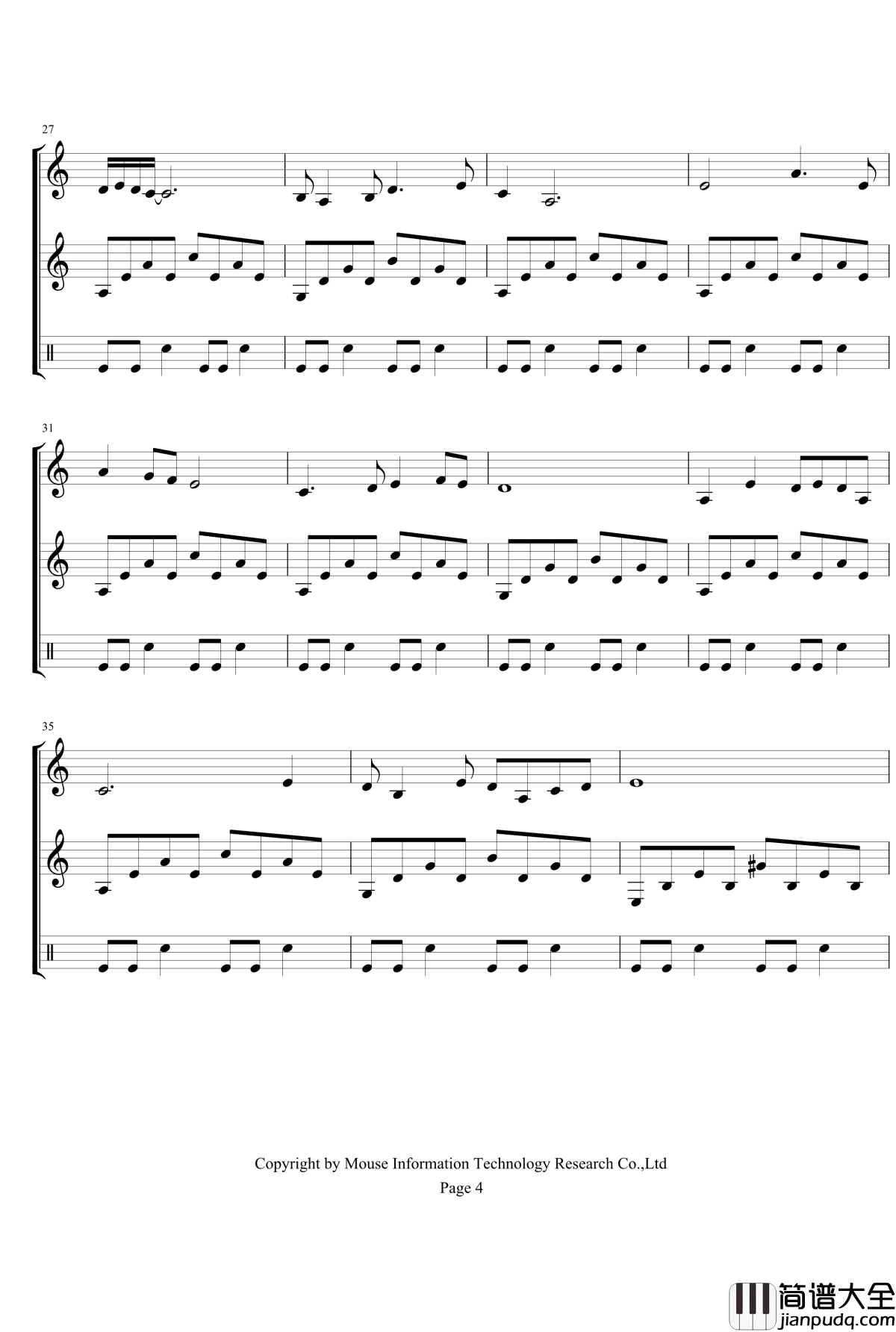 哦钢琴谱_敢问路在何方+甩葱歌_西游记