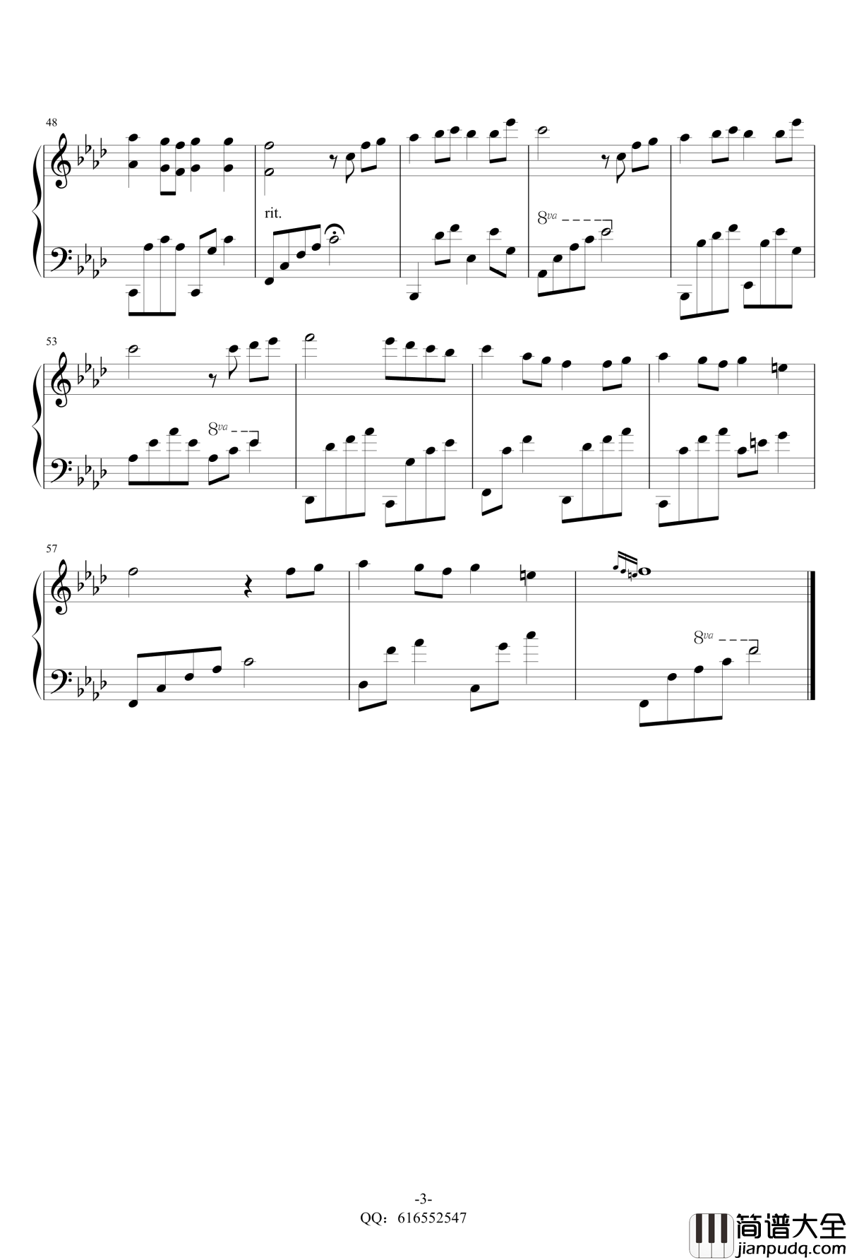 Childhood_memory/童年的回忆班得瑞钢琴谱_金龙鱼161130_Bandari