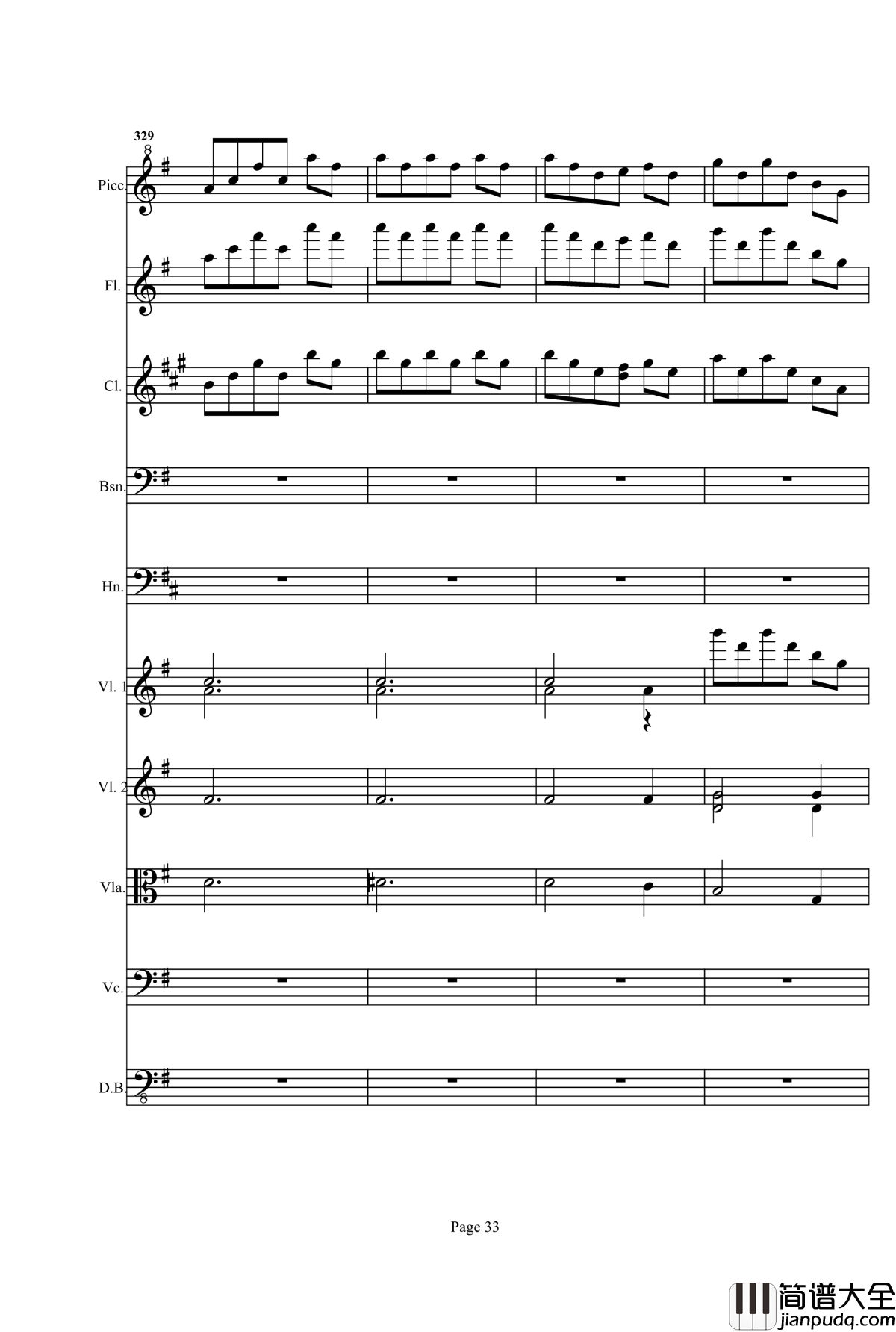 奏鸣曲之交响钢琴谱_第25首_Ⅰ_贝多芬_beethoven