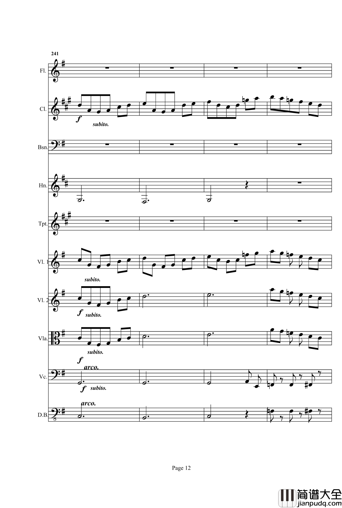 奏鸣曲之交响钢琴谱_第25首_Ⅰ_贝多芬_beethoven