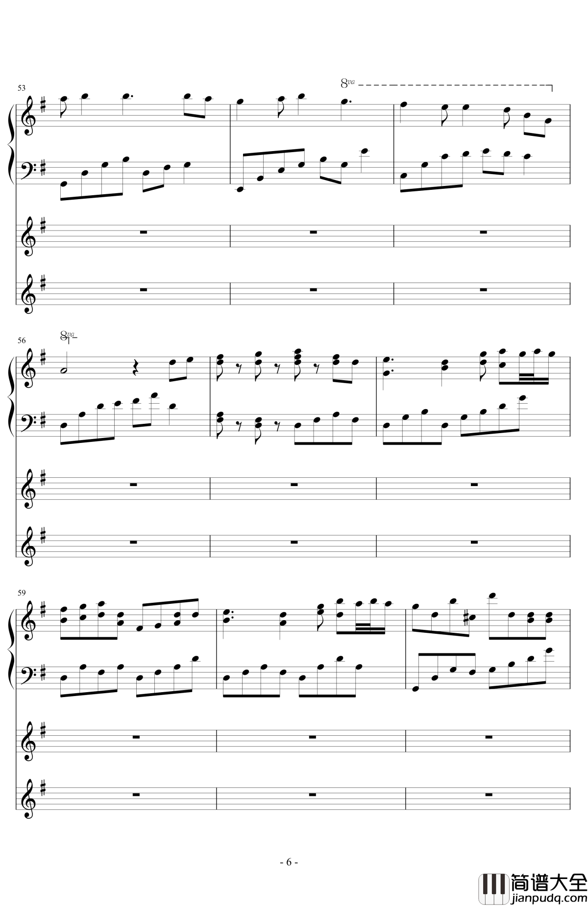 送给你的生日歌钢琴谱_Dollman