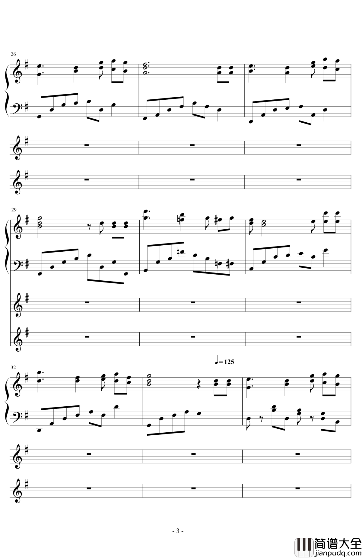 送给你的生日歌钢琴谱_Dollman