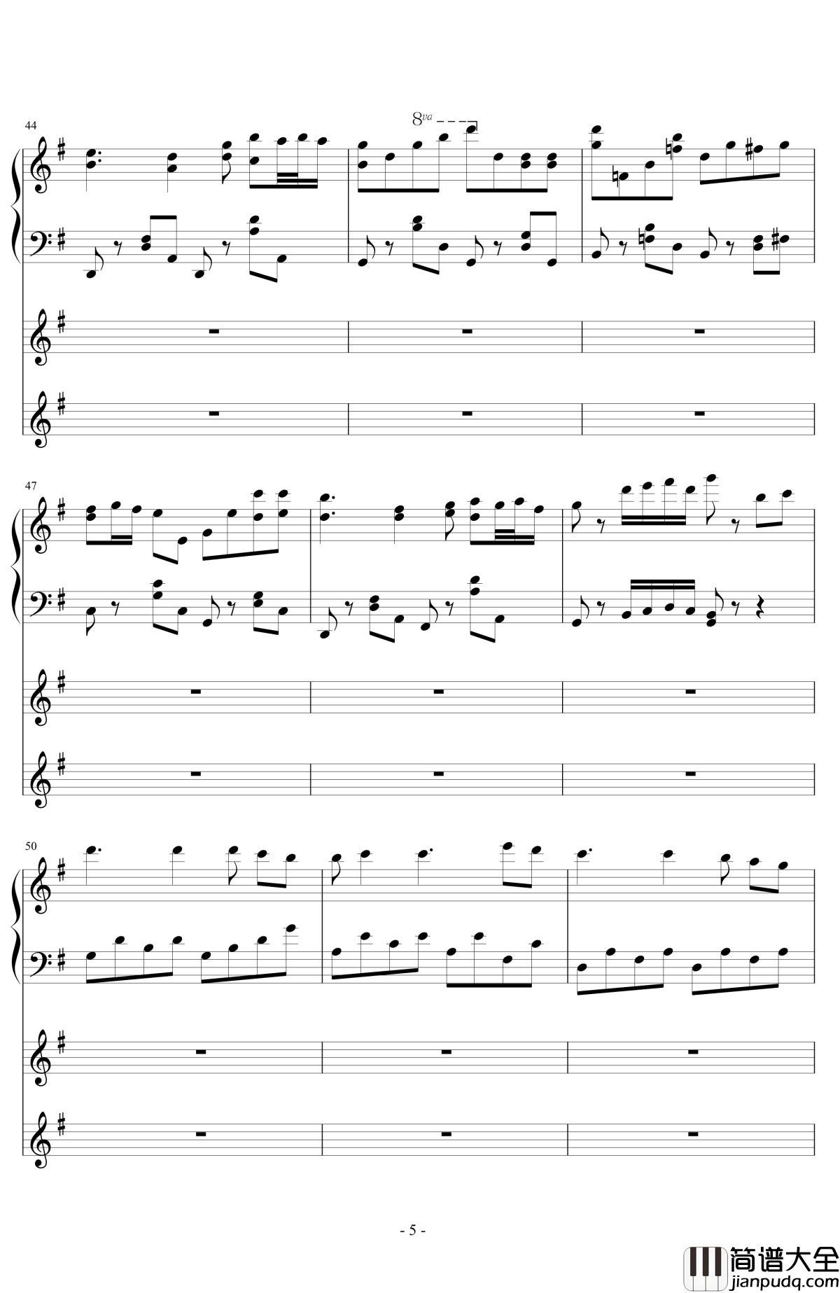 送给你的生日歌钢琴谱_Dollman