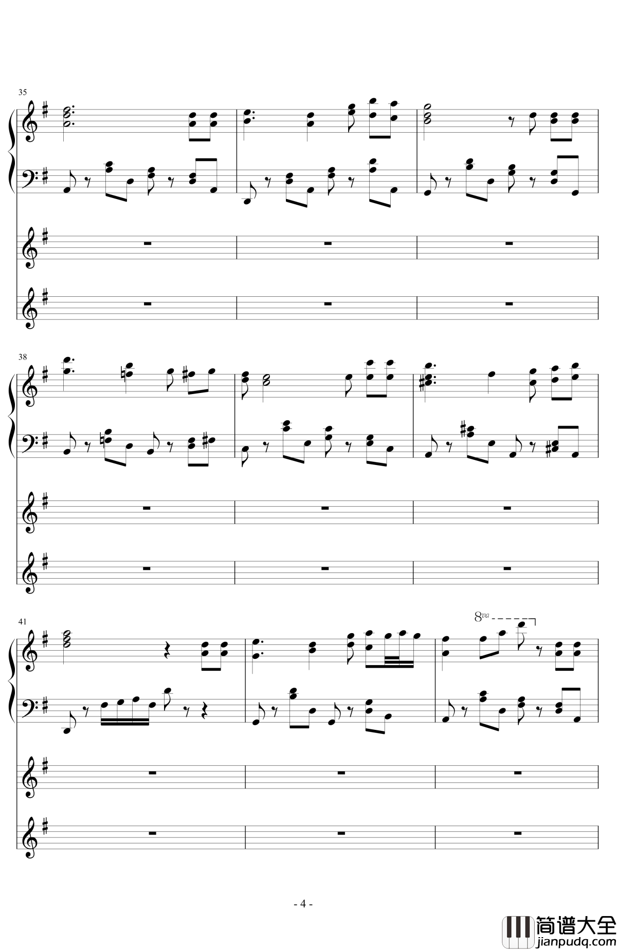 送给你的生日歌钢琴谱_Dollman