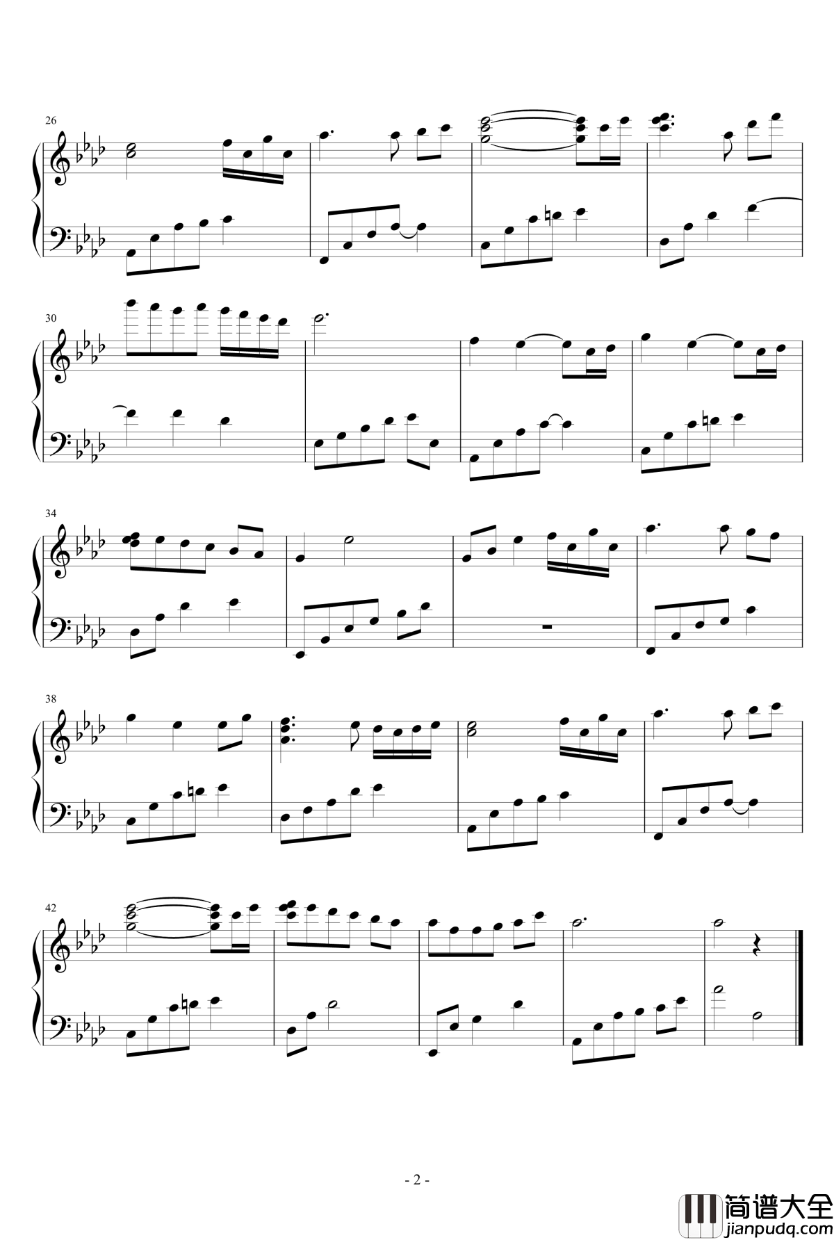 复苏钢琴谱_白日梦