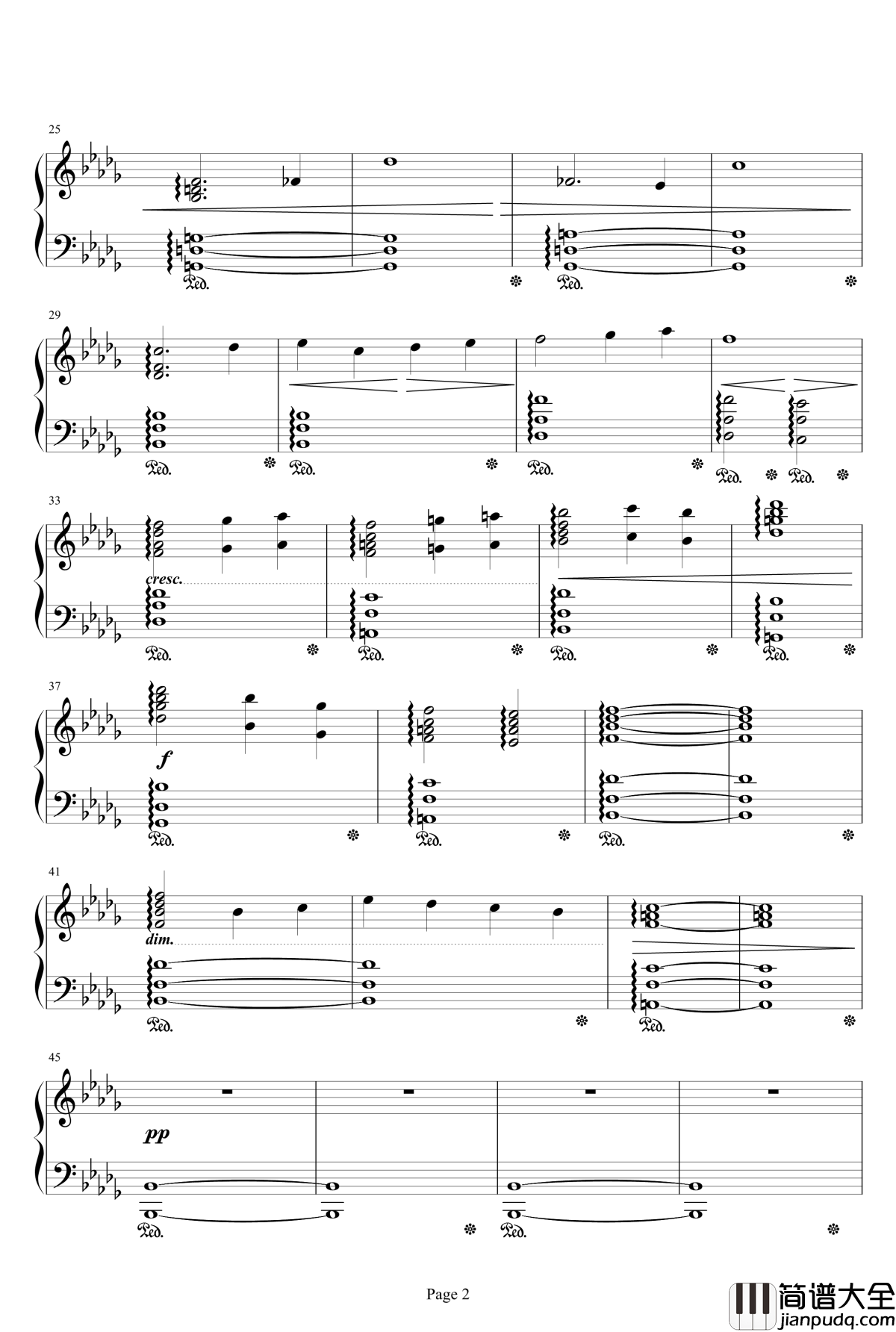 最终幻想FF5预感钢琴谱_最终幻想