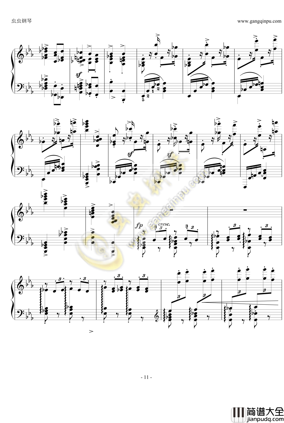 狂想曲Op.119__No.4钢琴谱_勃拉姆斯_Brahms