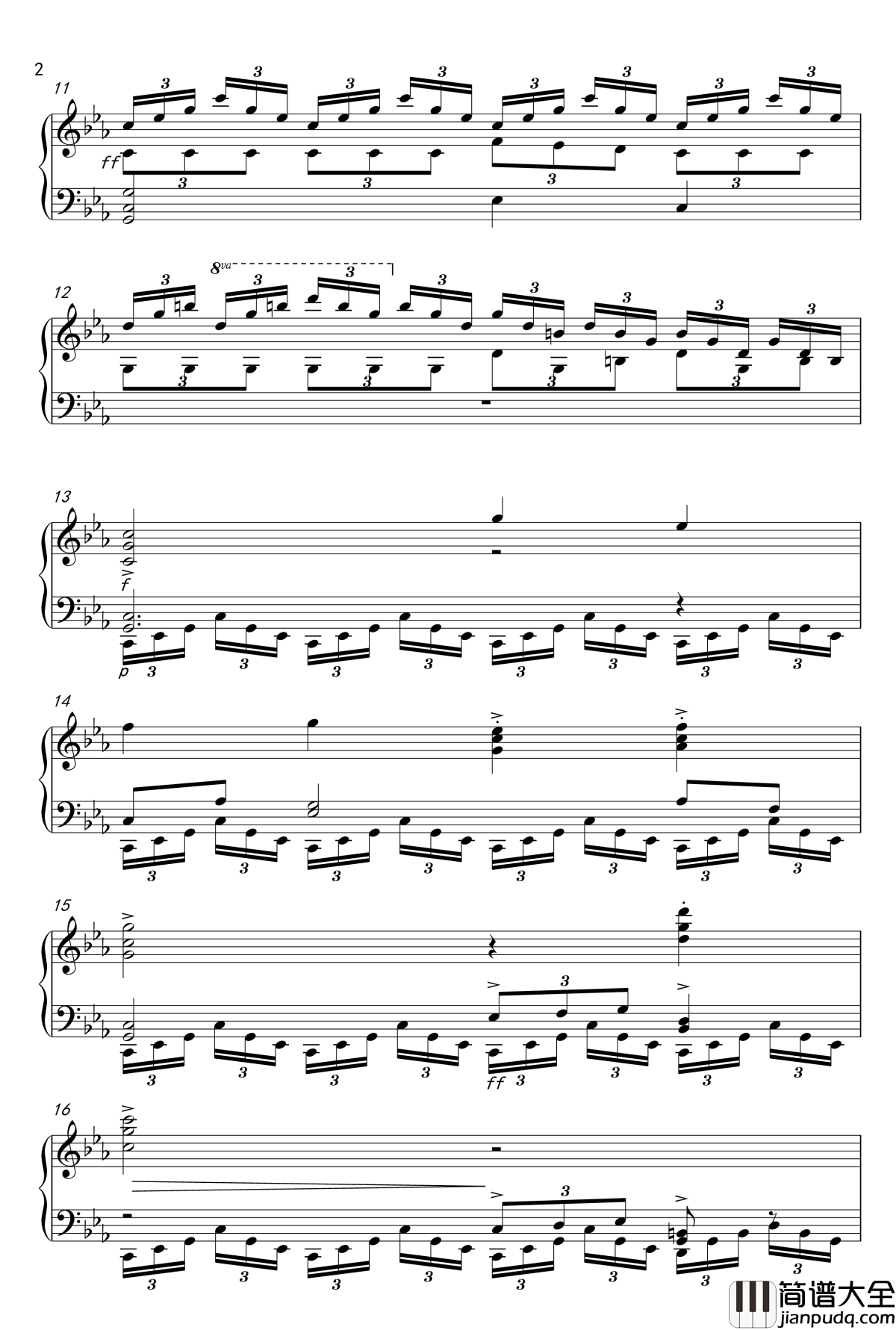 c小调前奏曲钢琴谱_拉赫马尼糯夫