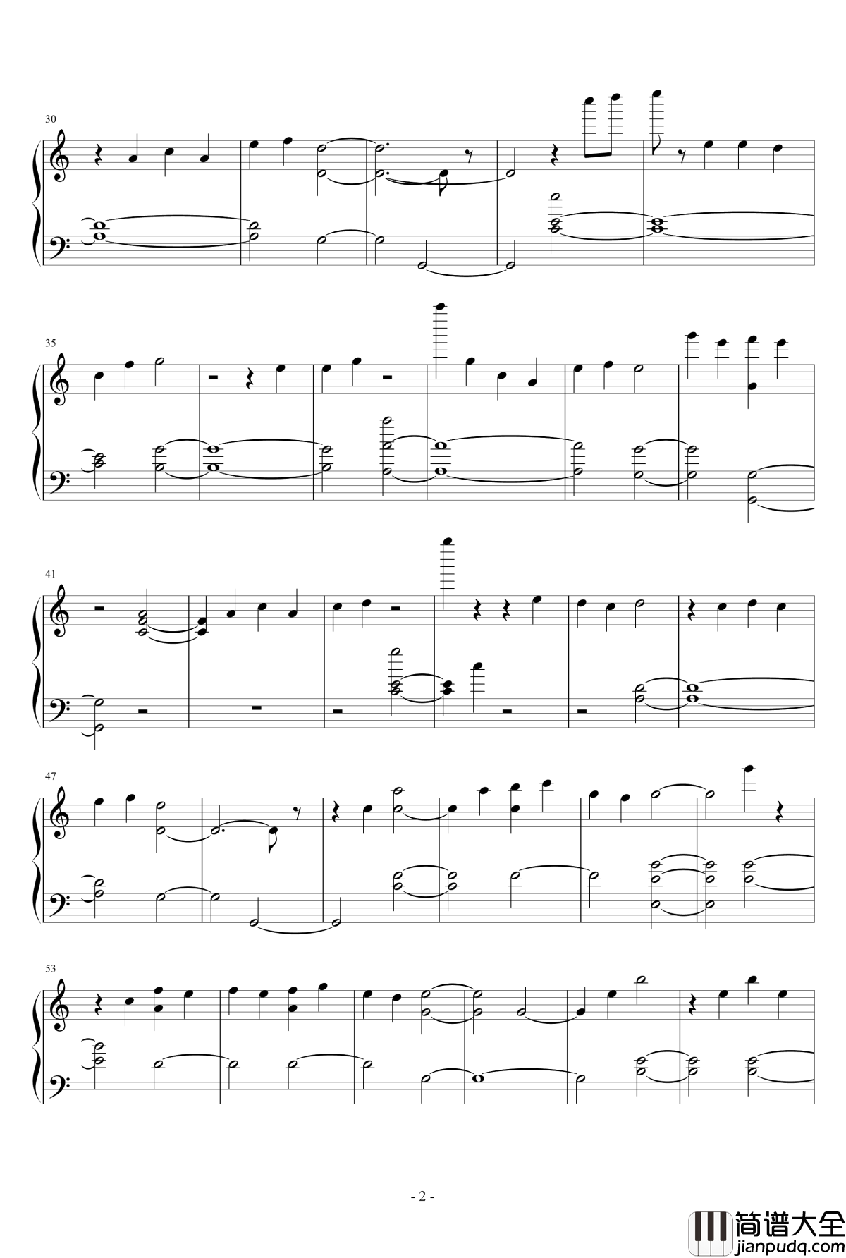 雪过初晴钢琴谱_GennieWong