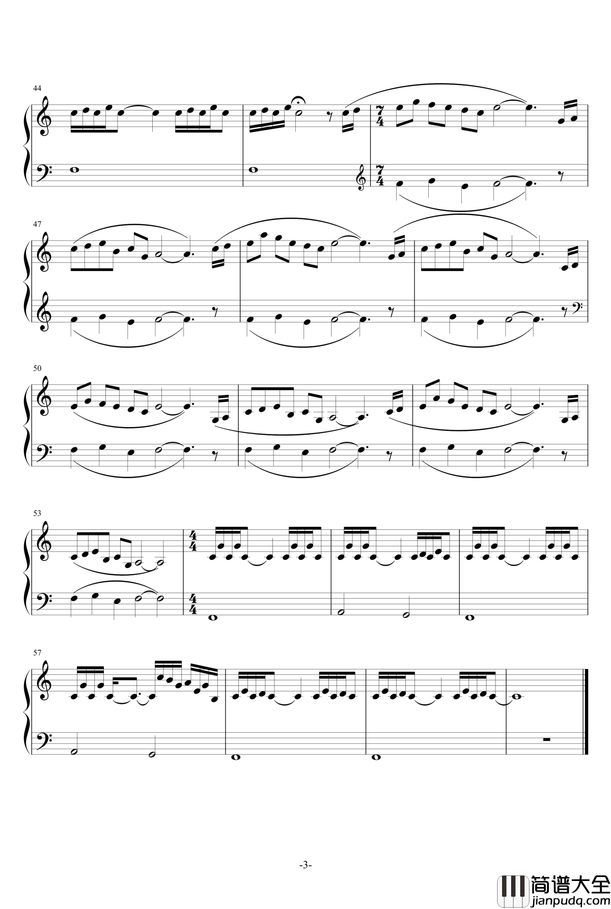 你的名字OST_デート钢琴谱_你的名字