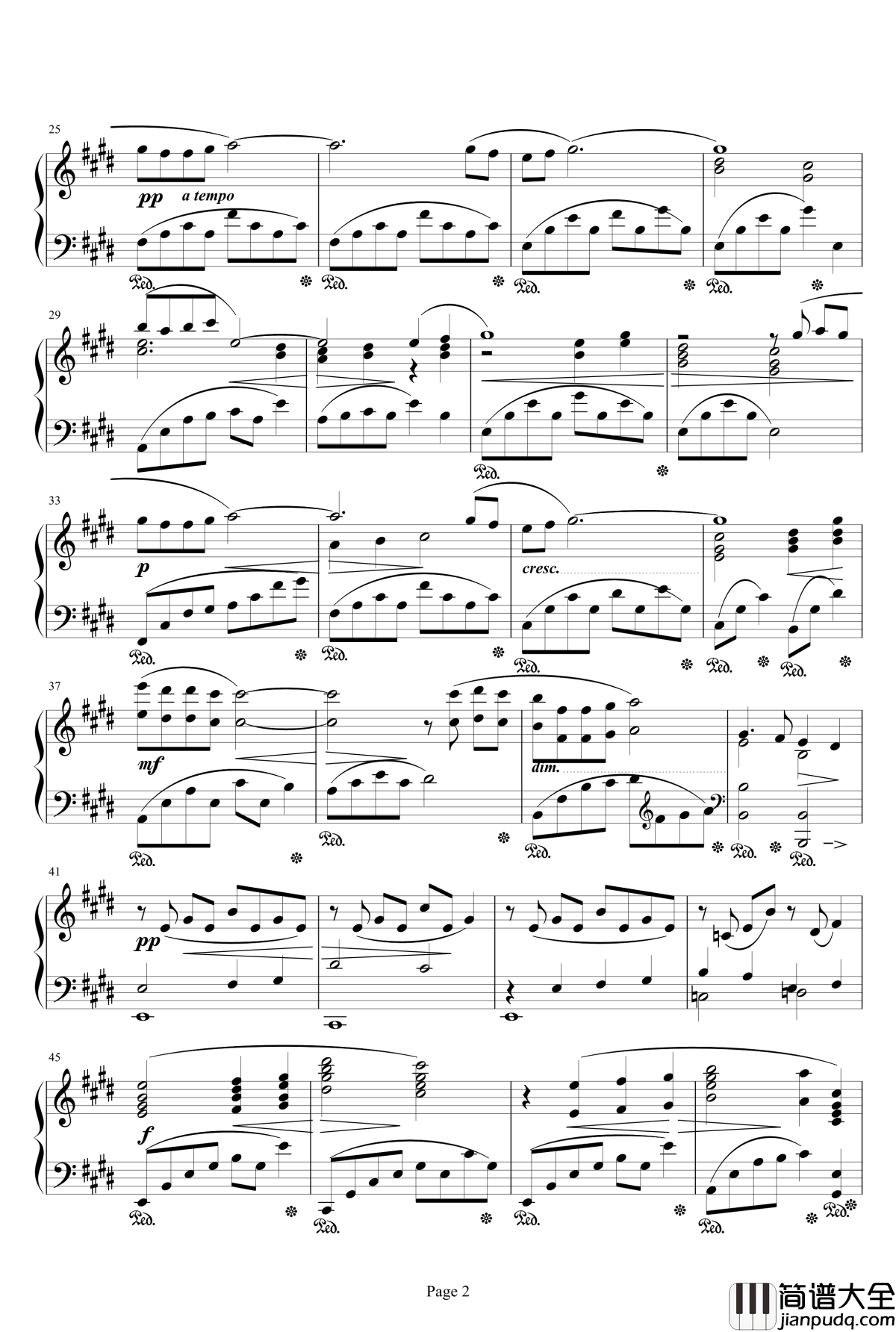 Main_Theme_of_Final_Fantasy_VII钢琴谱_最终幻想