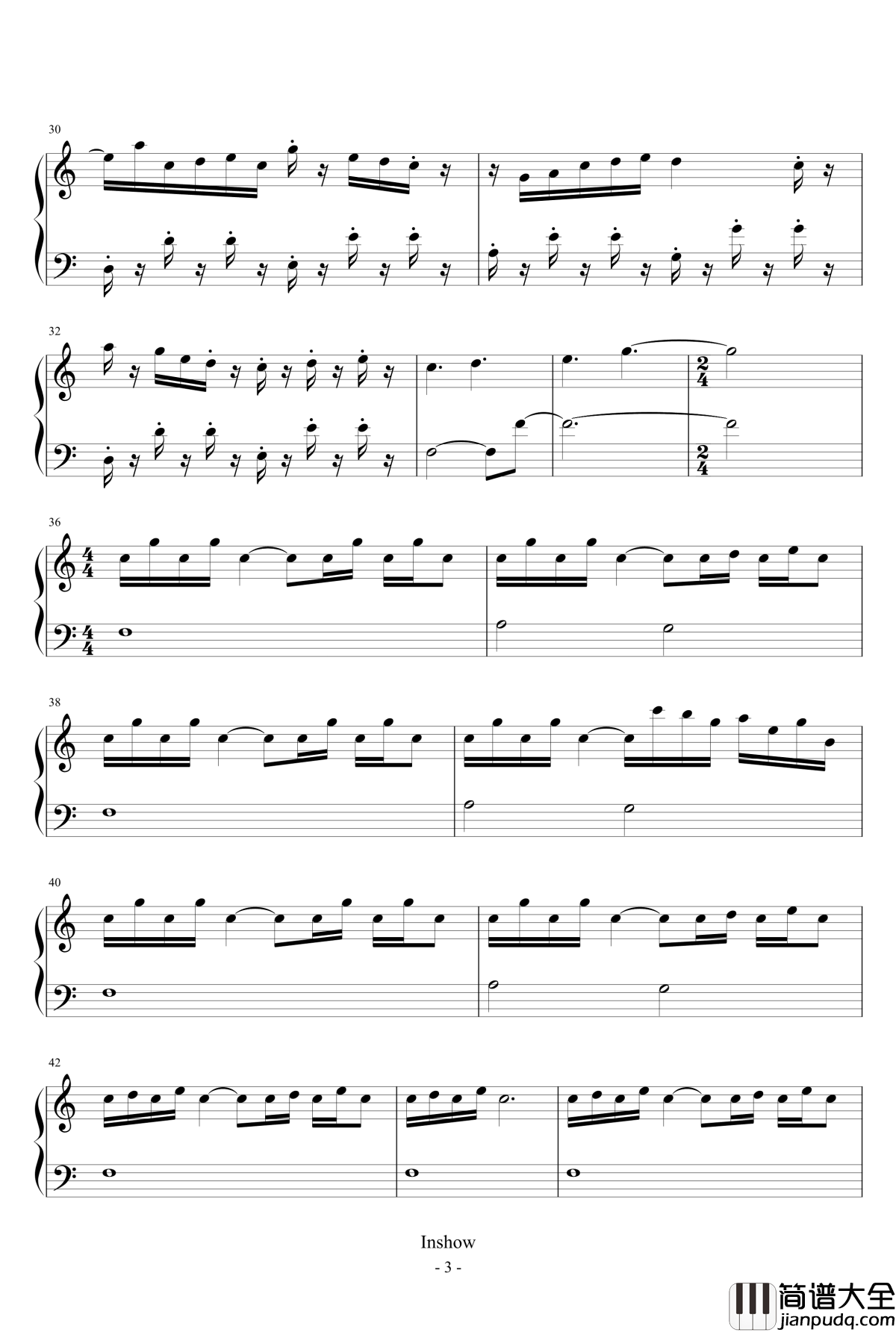 你的名字OST钢琴谱__デート_你的名字_电影