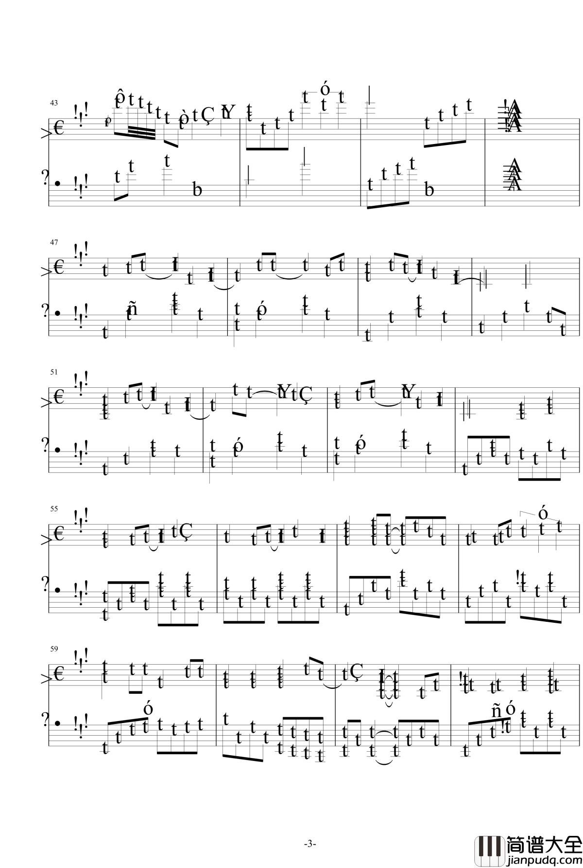 白夜钢琴谱_天使怪盗_宫本骏