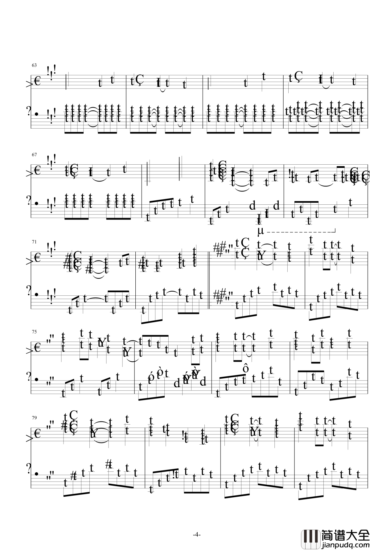 白夜钢琴谱_天使怪盗_宫本骏