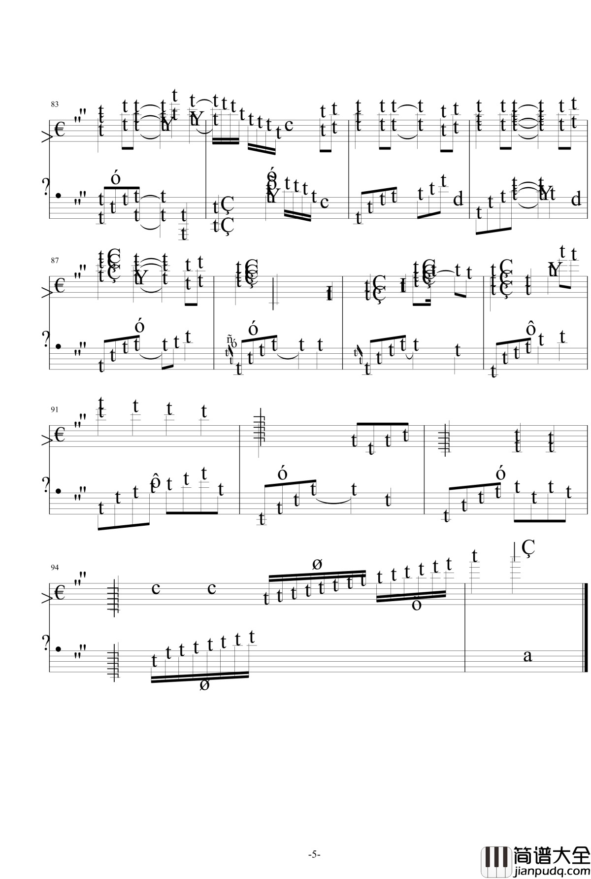 白夜钢琴谱_天使怪盗_宫本骏