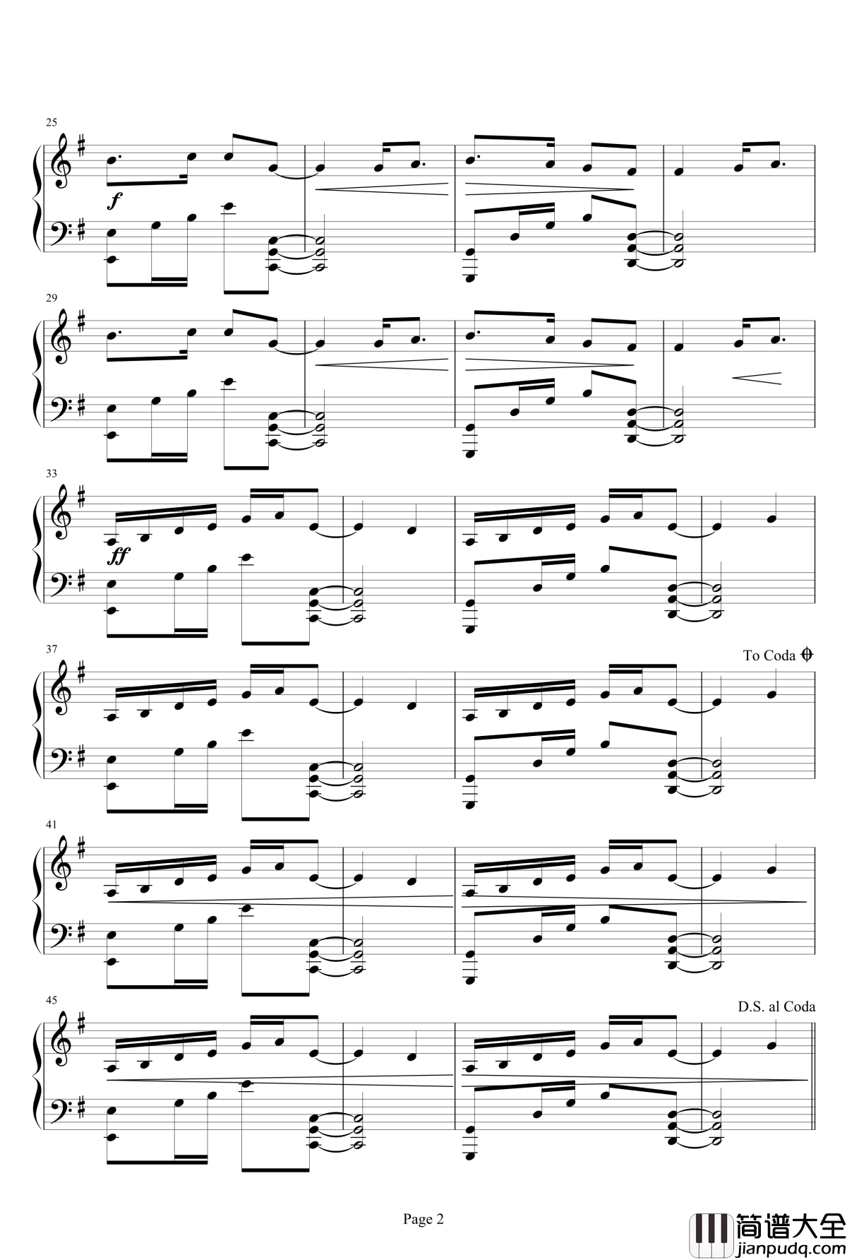 自由の代償钢琴谱_最终幻想