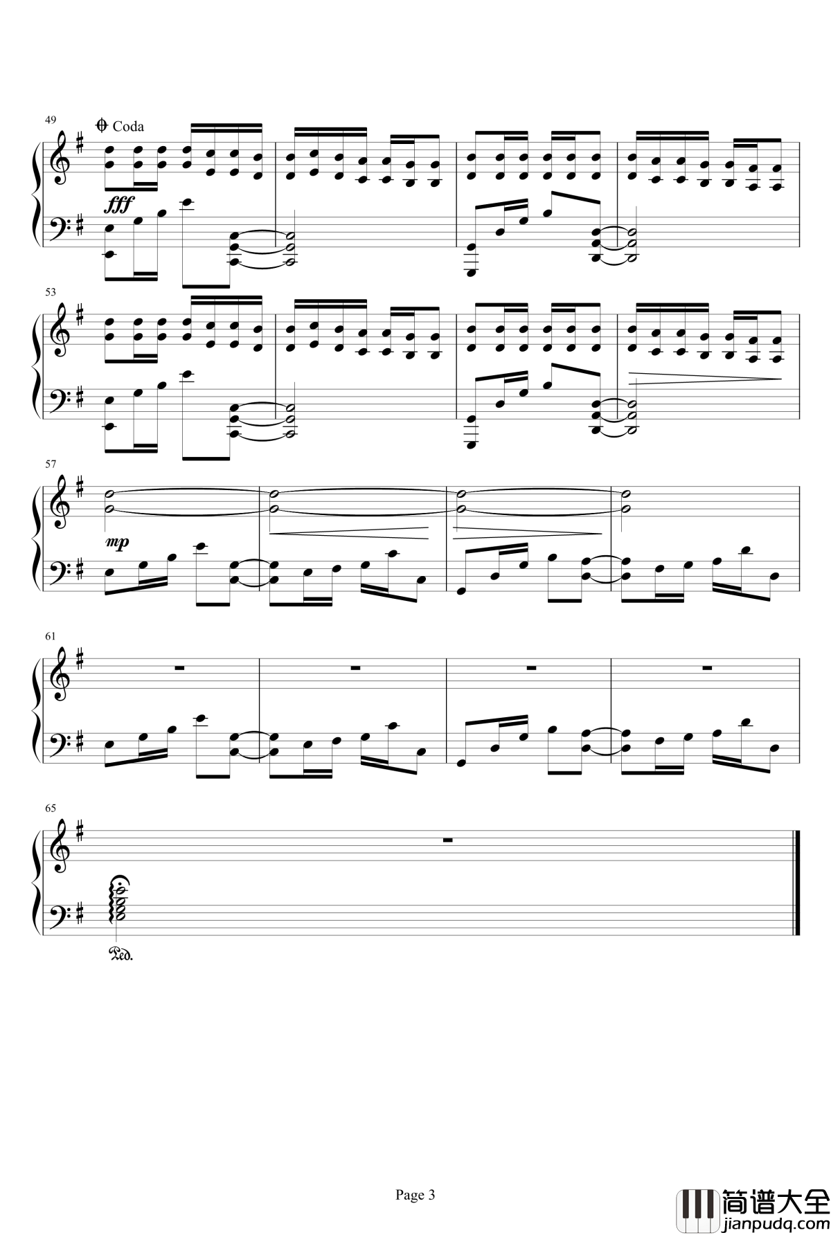 自由の代償钢琴谱_最终幻想