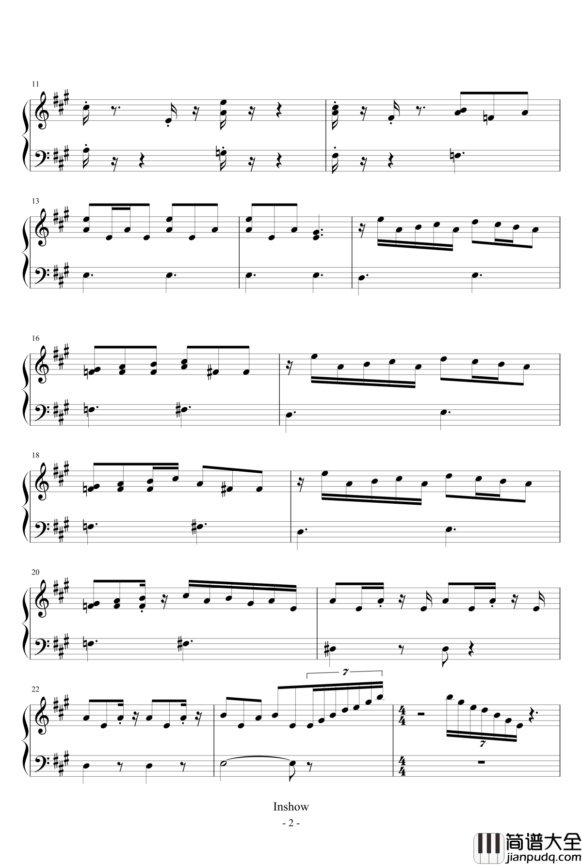 你的名字OST钢琴谱__糸守高校_你的名字_电影