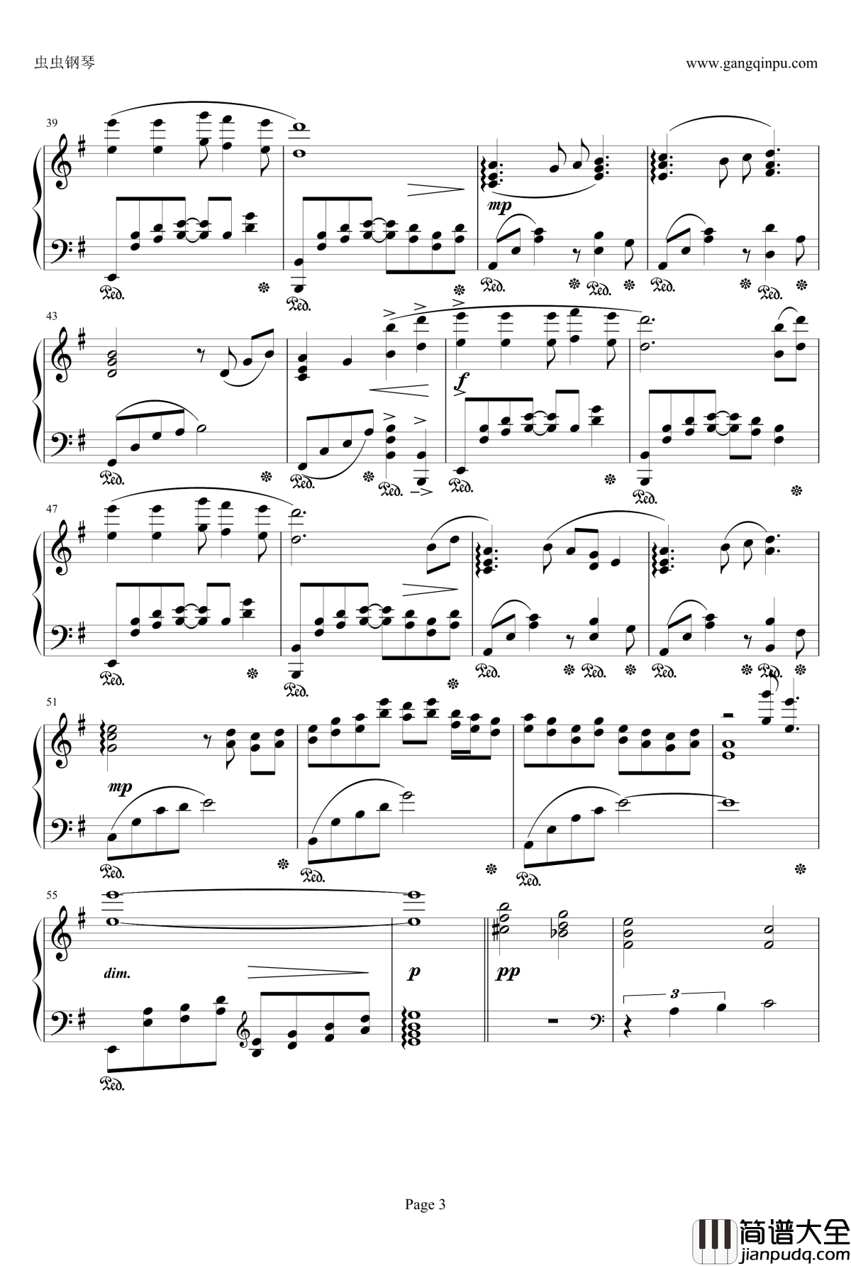 星降る峡谷钢琴谱_最终幻想