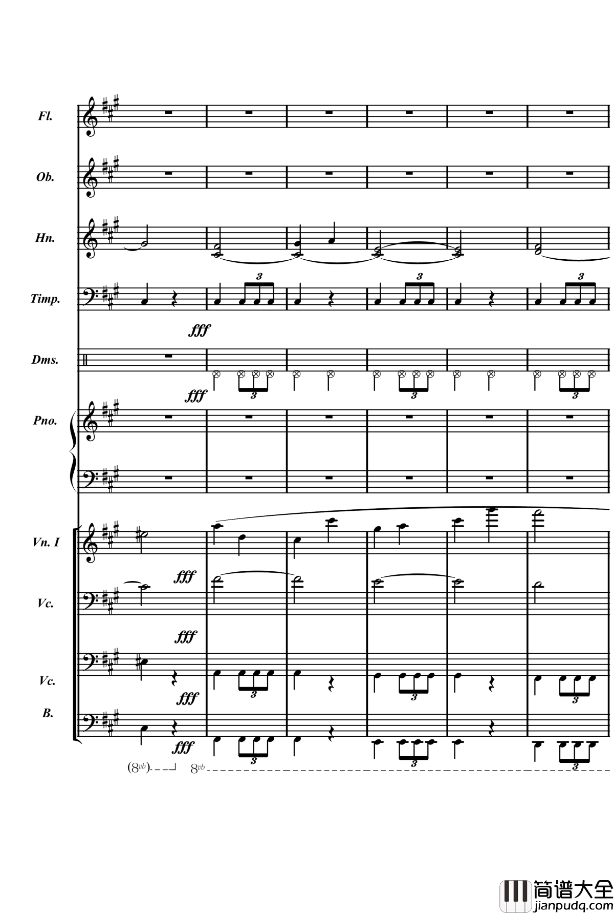 梦境飞逝钢琴谱_总谱_庸才