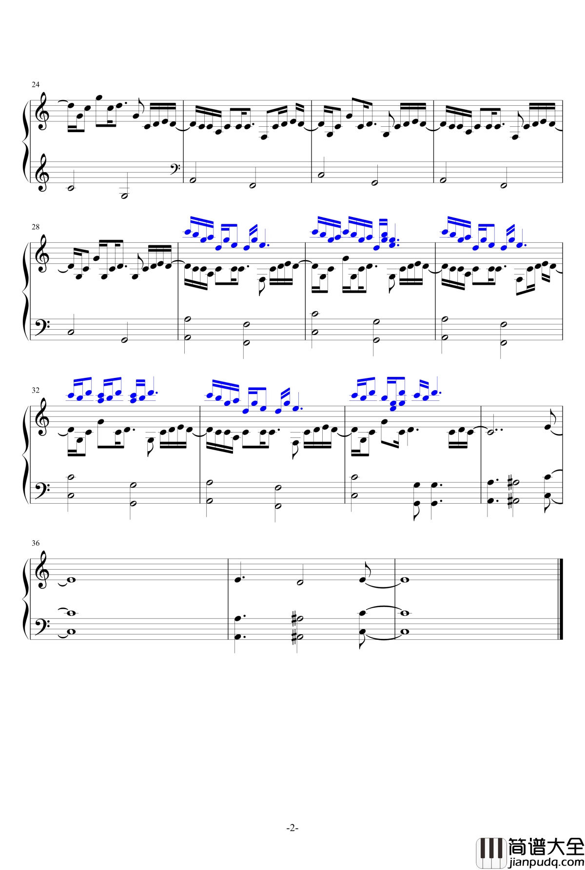 かたわれ時钢琴谱_君の名は。_RADWIMPS