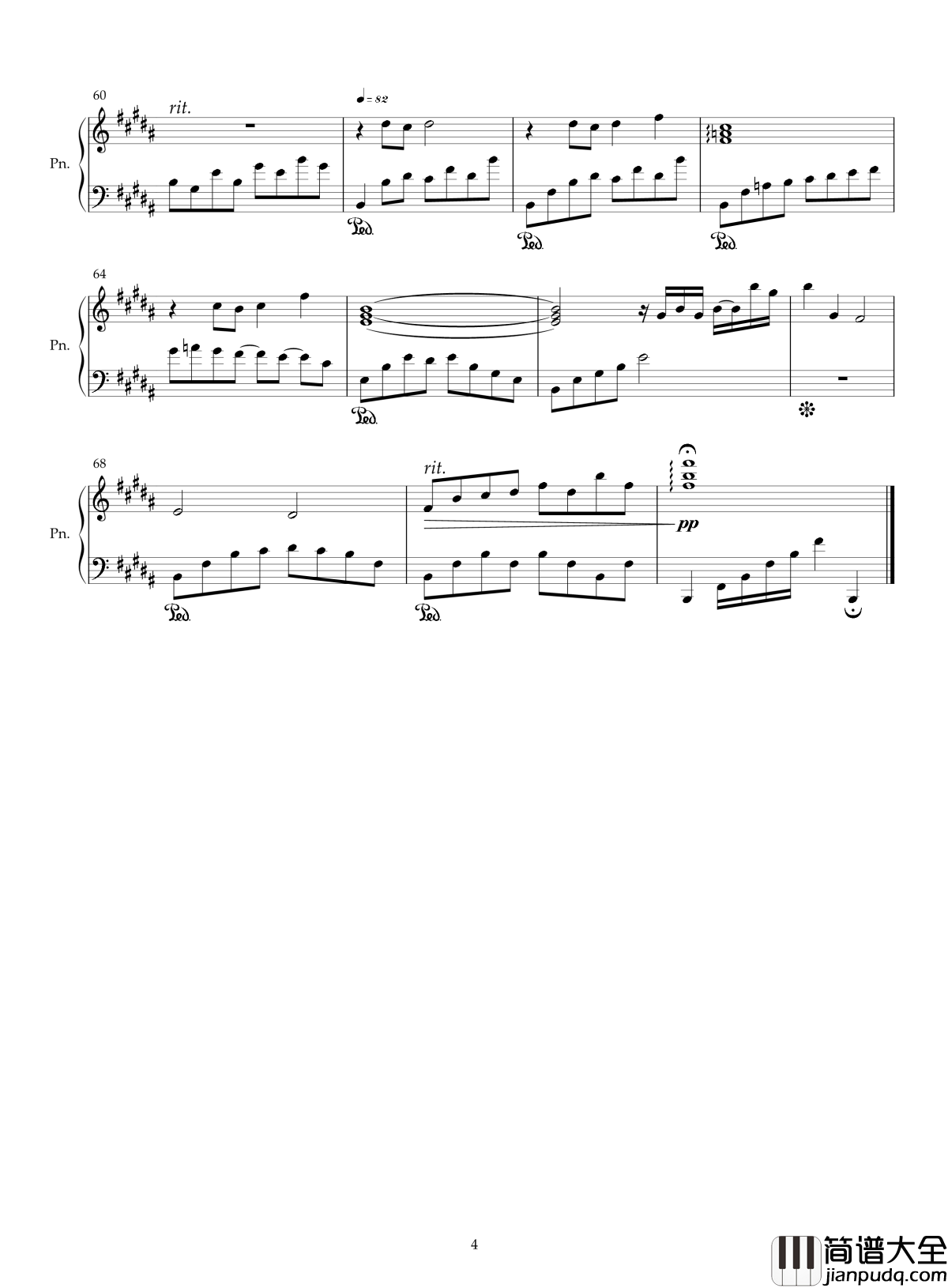 yellow钢琴谱__JEM