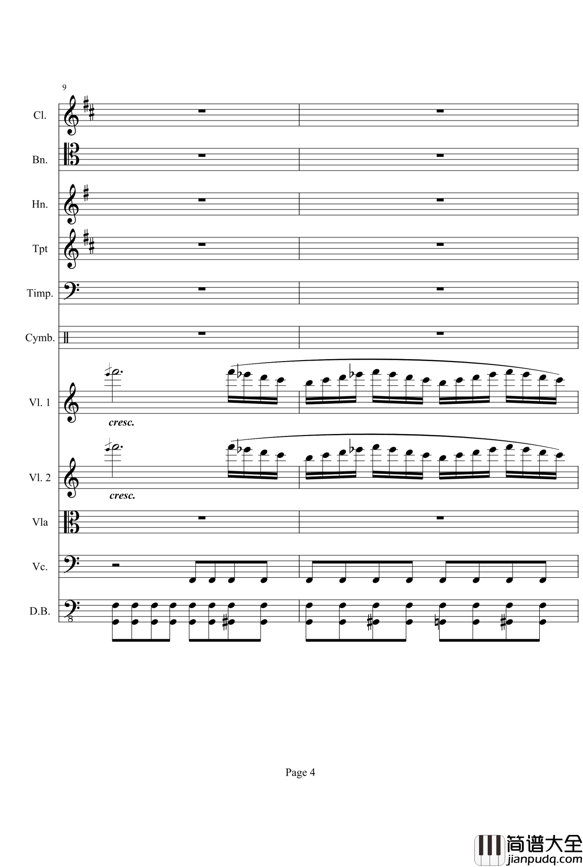 奏鸣曲之交响钢琴谱_第21首_Ⅰ_贝多芬_beethoven