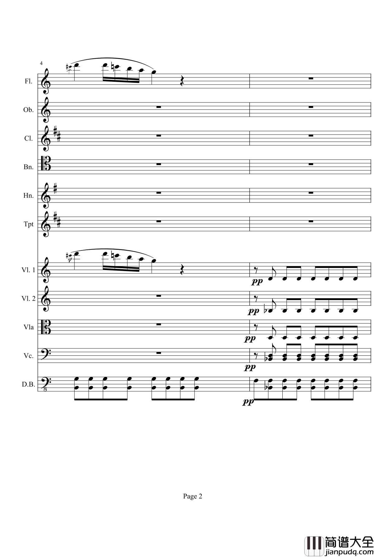 奏鸣曲之交响钢琴谱_第21首_Ⅰ_贝多芬_beethoven