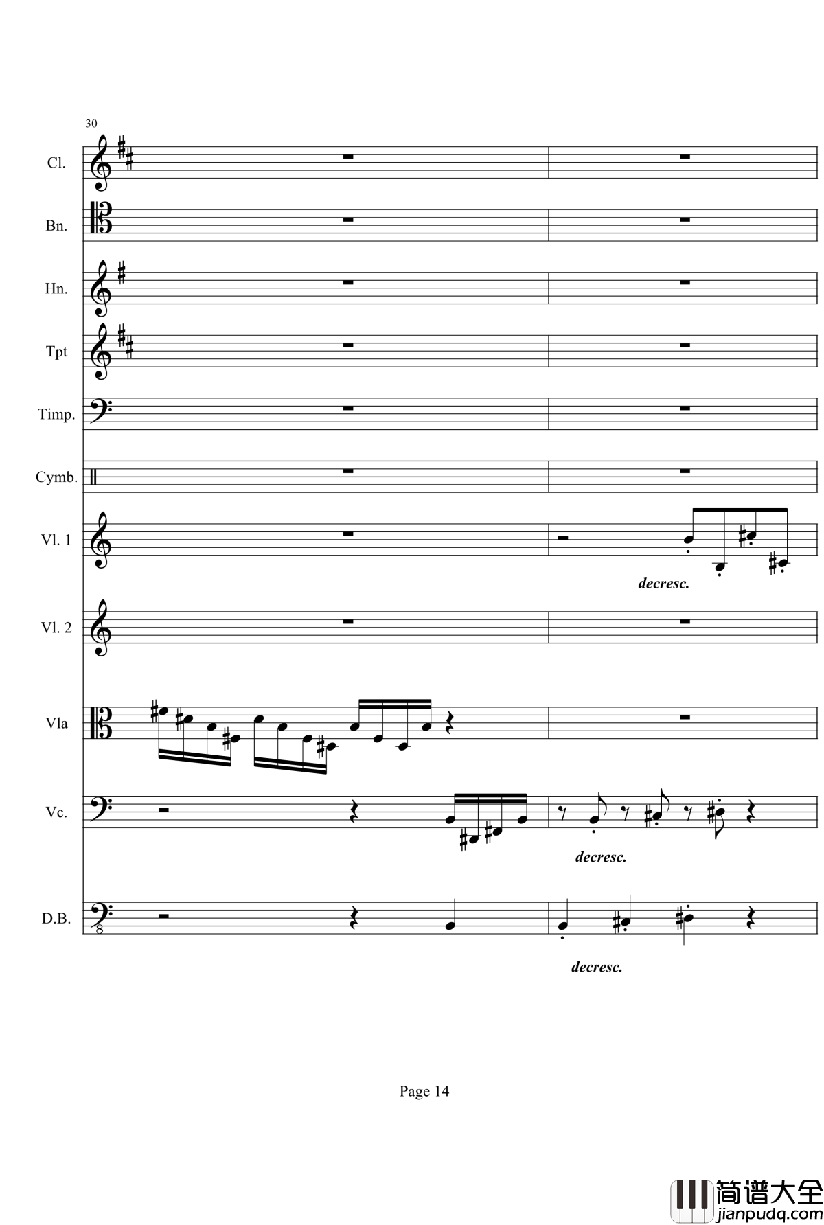 奏鸣曲之交响钢琴谱_第21首_Ⅰ_贝多芬_beethoven