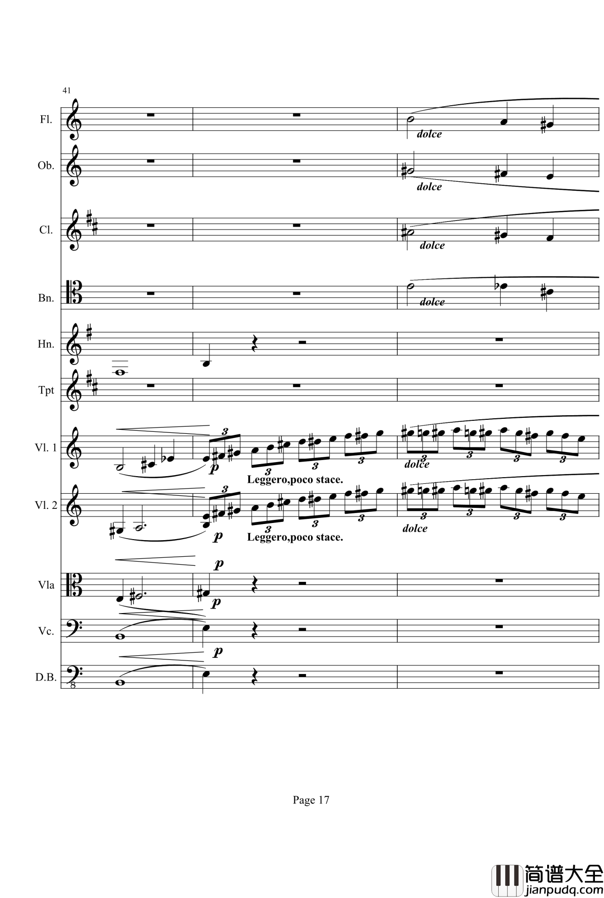 奏鸣曲之交响钢琴谱_第21首_Ⅰ_贝多芬_beethoven