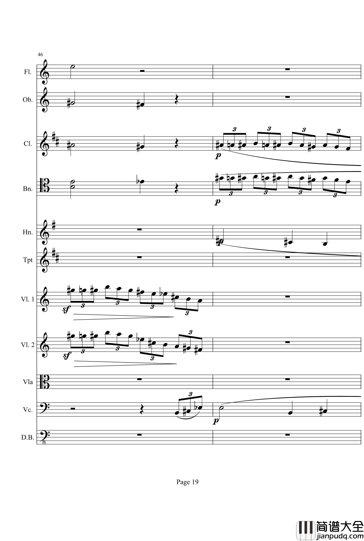 奏鸣曲之交响钢琴谱_第21首_Ⅰ_贝多芬_beethoven