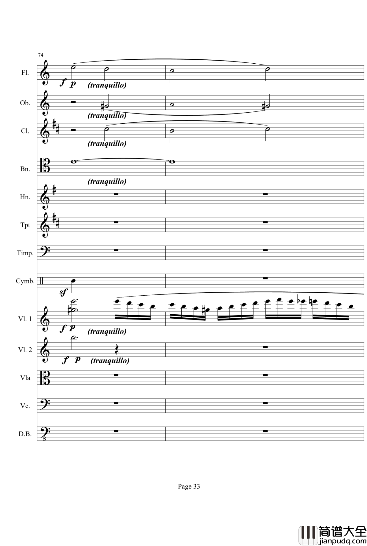 奏鸣曲之交响钢琴谱_第21首_Ⅰ_贝多芬_beethoven